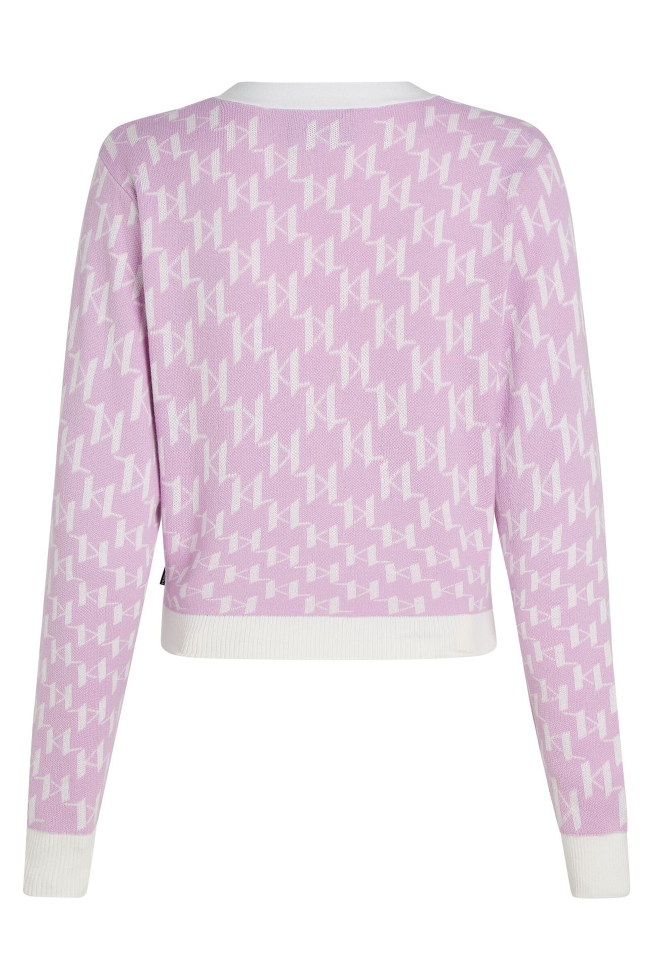 KL MONOGRAM SHORT CARDIGAN MONOGRAM ORCHID BOUQUET 8