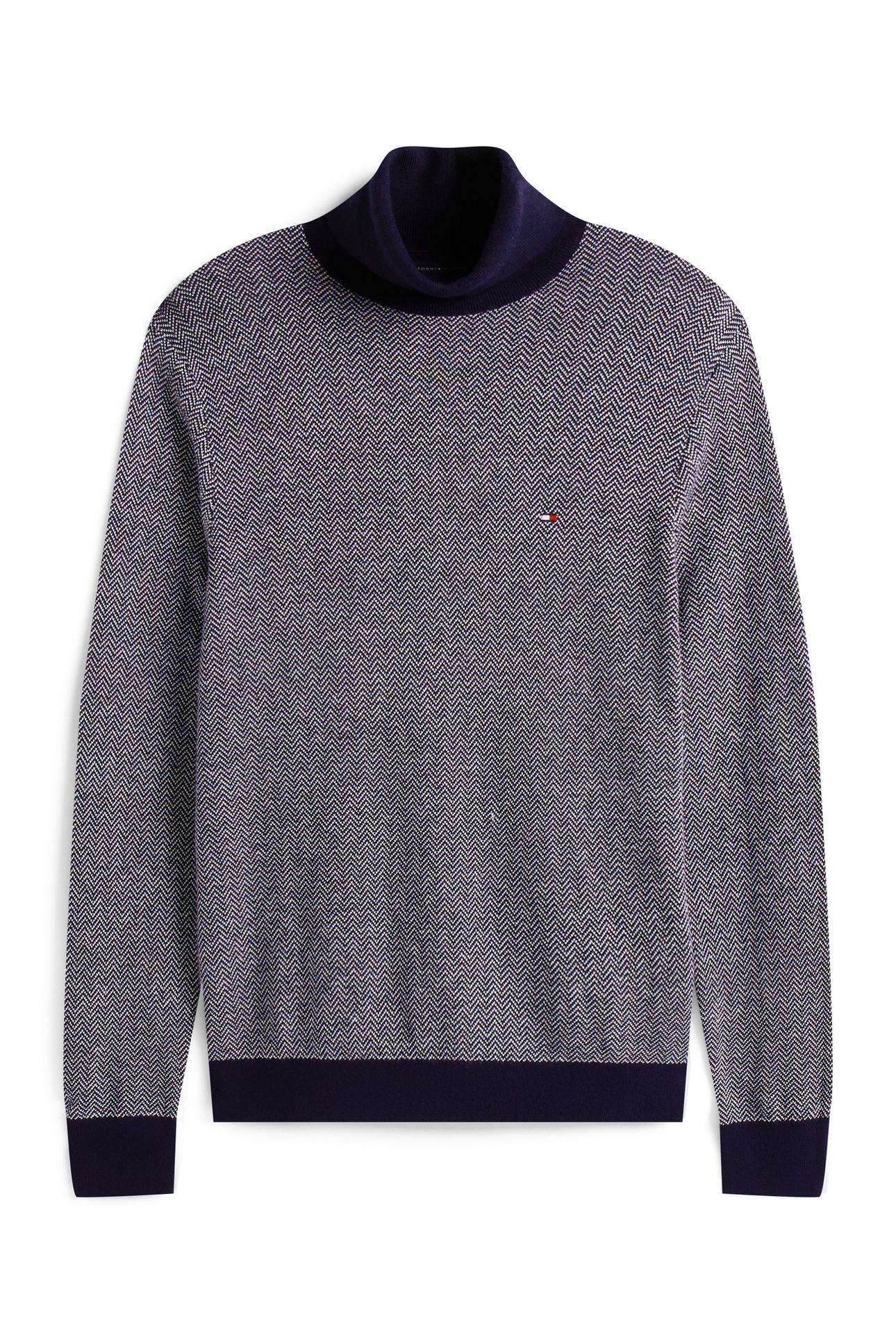 PIMA COTTON CASHMERE HERRINGBONE DESERT SKY/IVORY PETAL 4