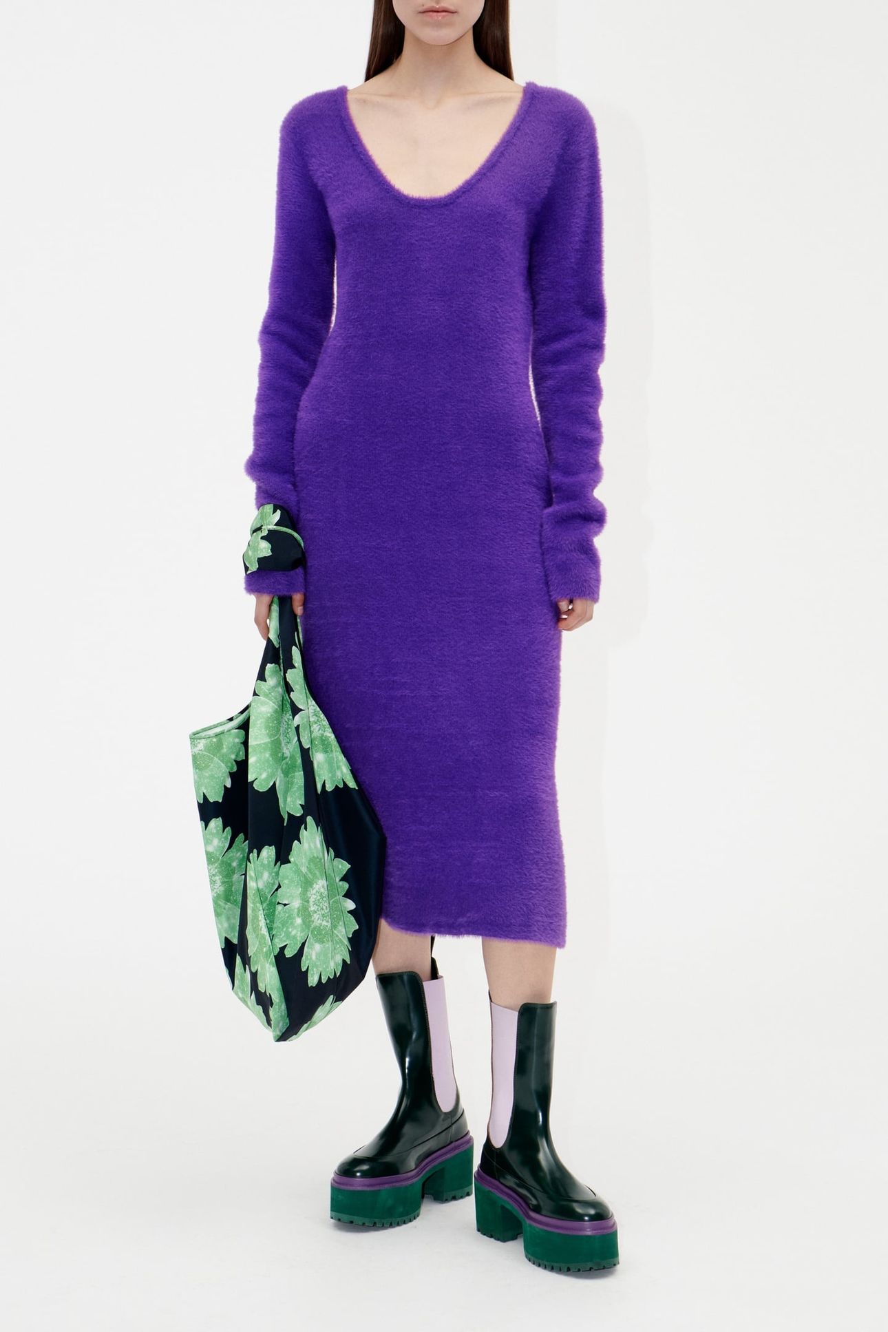 HELLA KNIT DRESS ROYAL PURPLE 1