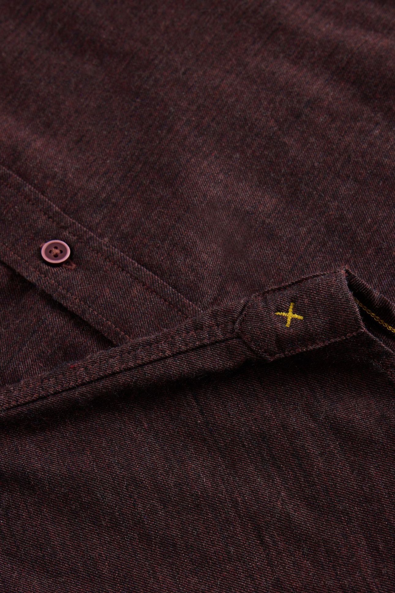 TEXTURED SLUB LS SHIRT DARK PLUM 6