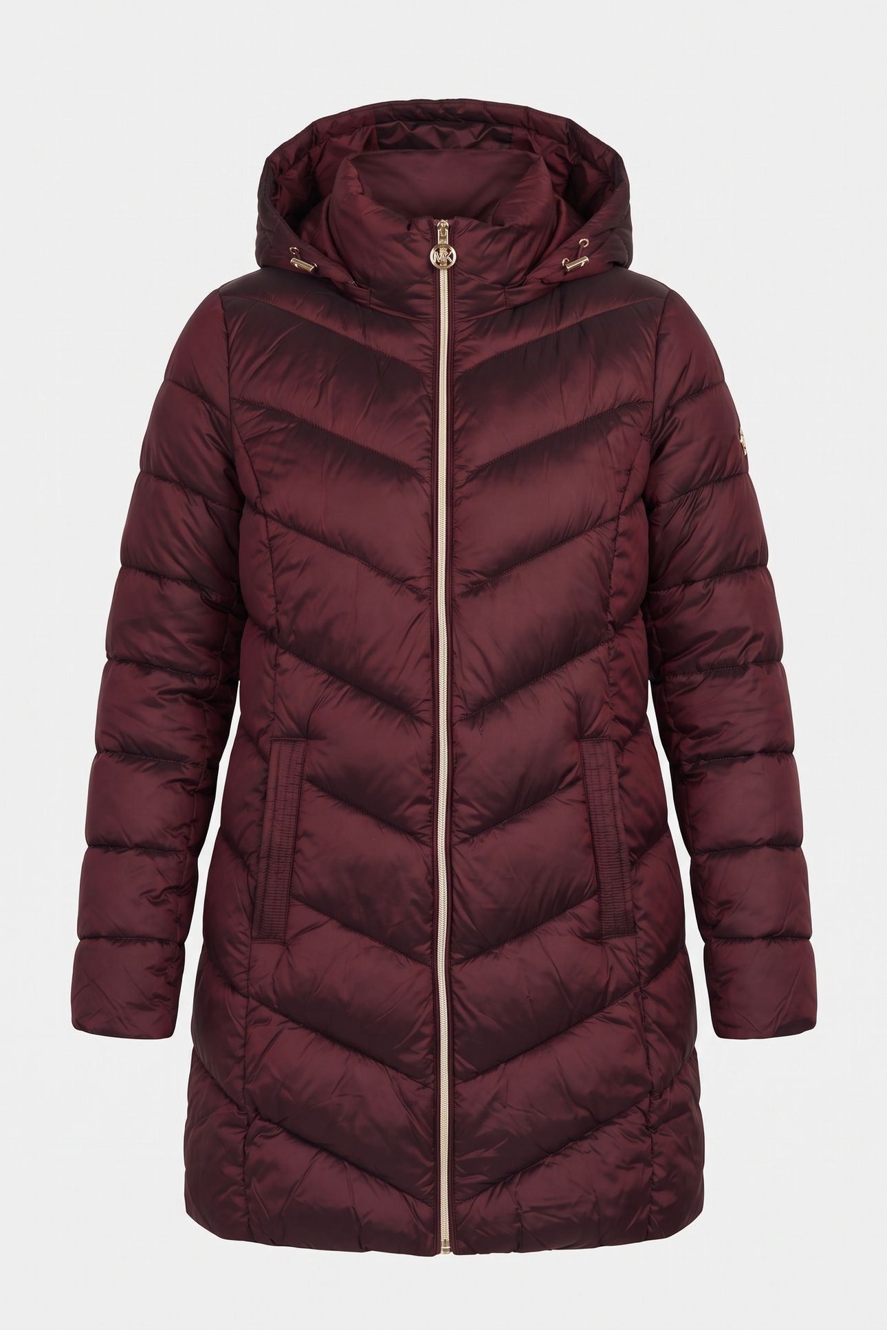 HOODED LONGLINE CHEVRON OXBLOOD 3