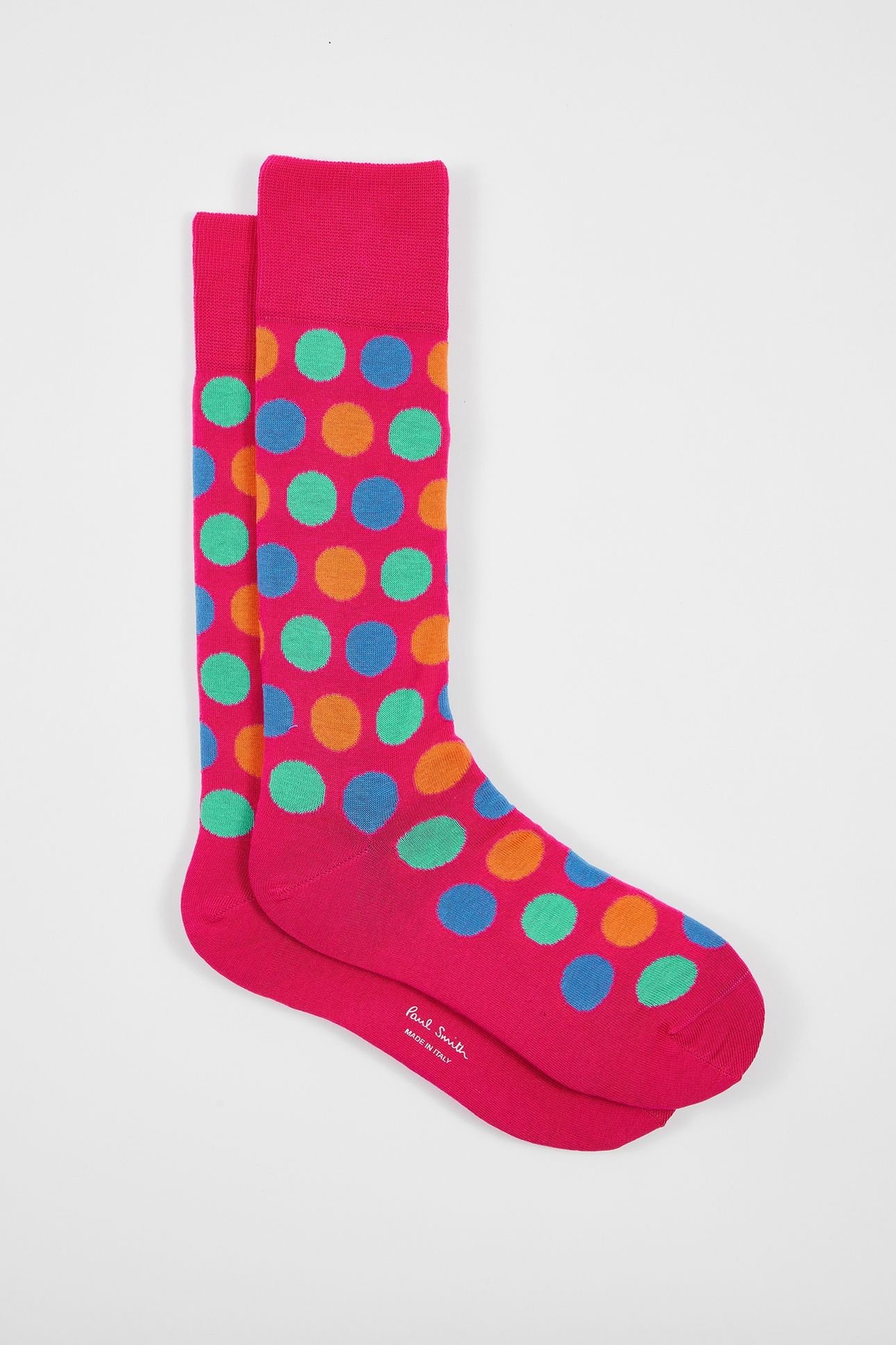 MEN SOCK ILARIO POLKA FUCHSIA 3