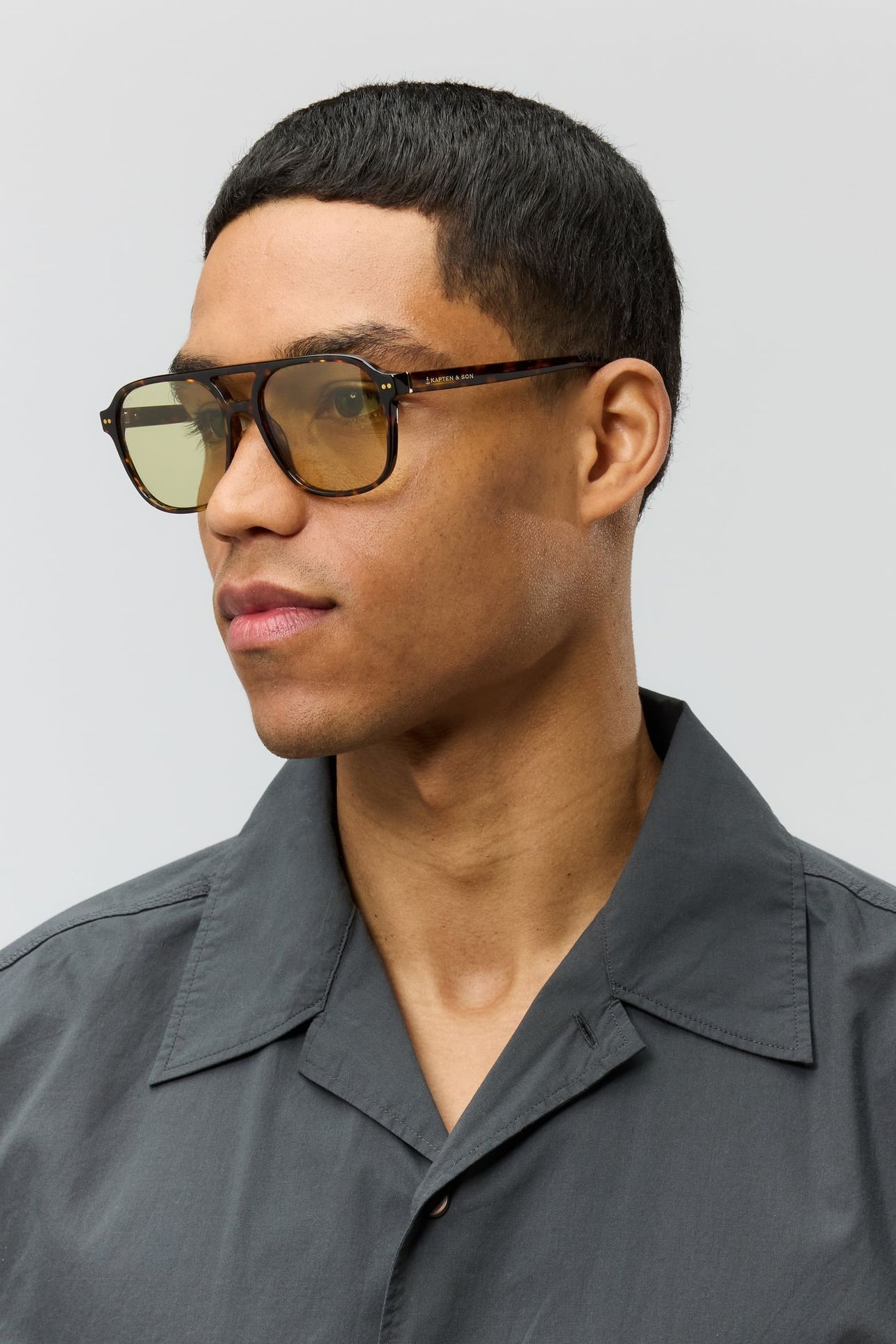 UNISEX ZURICH OVERSIZE DARK TORTOISE GREEN 1