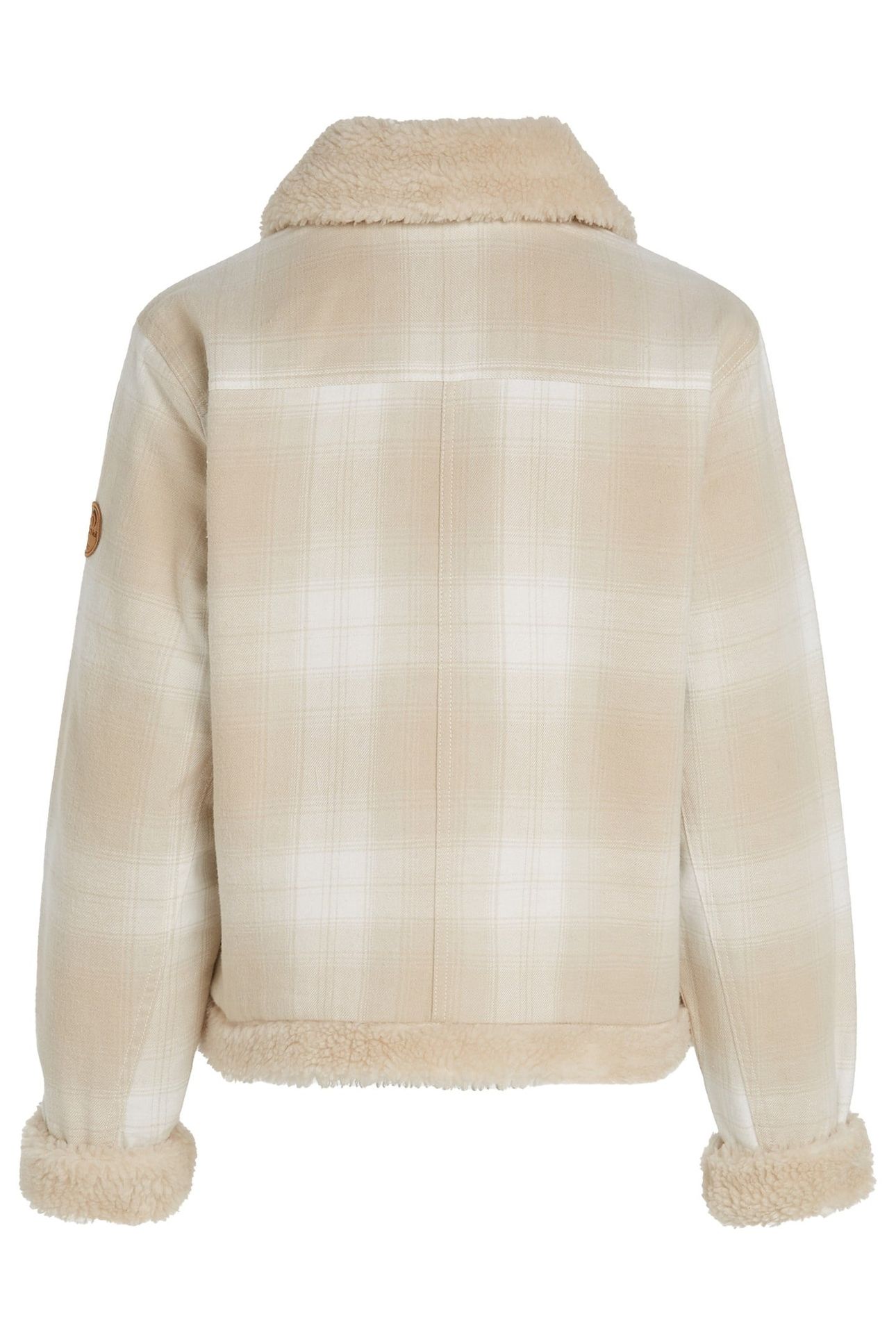 O'RIGINALS FLEECE LINED JACKET BEIGE CHECK 2