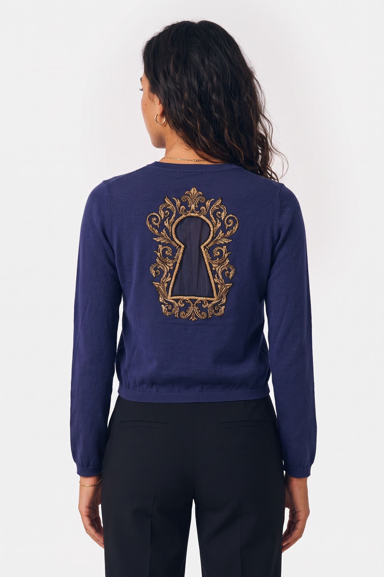 KNITTED JACKET BLUE 2