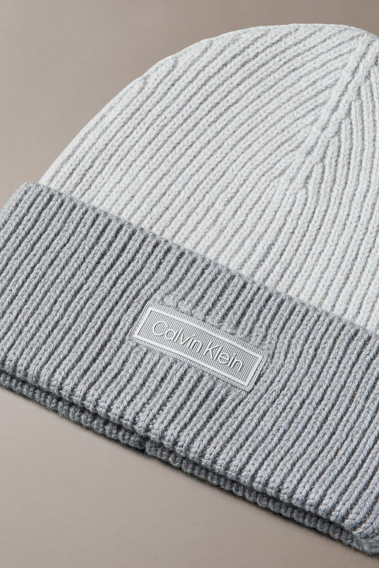 PATCH WOOL CHUNKY RIB QUIET GRAY/CHISELED STONE 4
