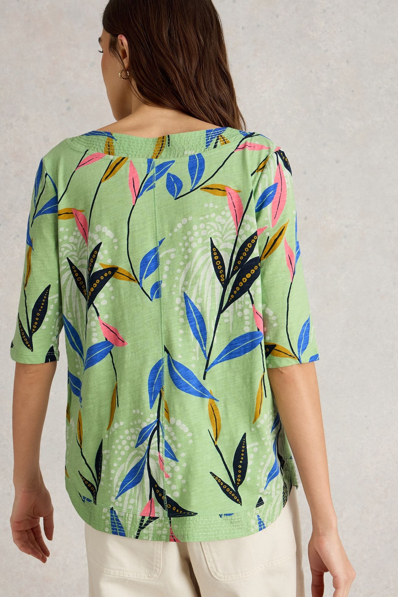 WEAVER JERSEY TEE GREEN PRINT 3