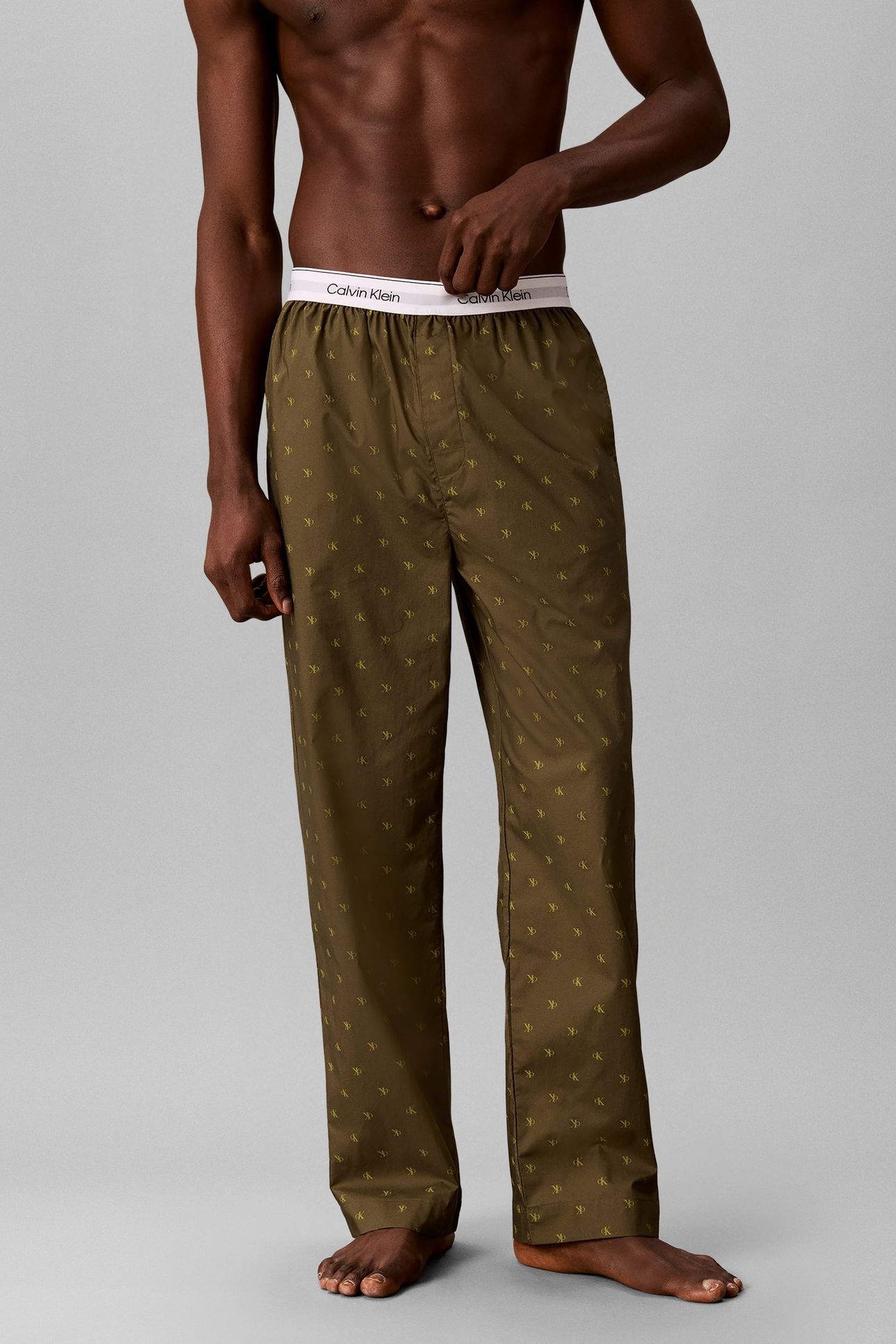 SLEEP PANT 17496 DIAMOND LOGO OLIVE NIGHT 1