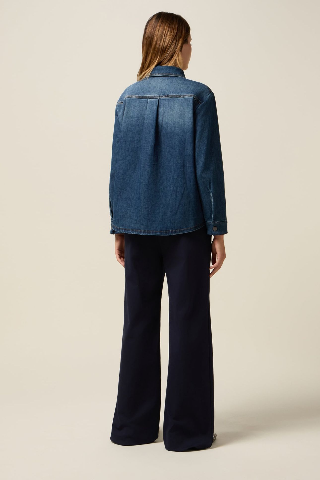 DENIM SHIRT JACKET WITH CRYSTALS BLUE 3