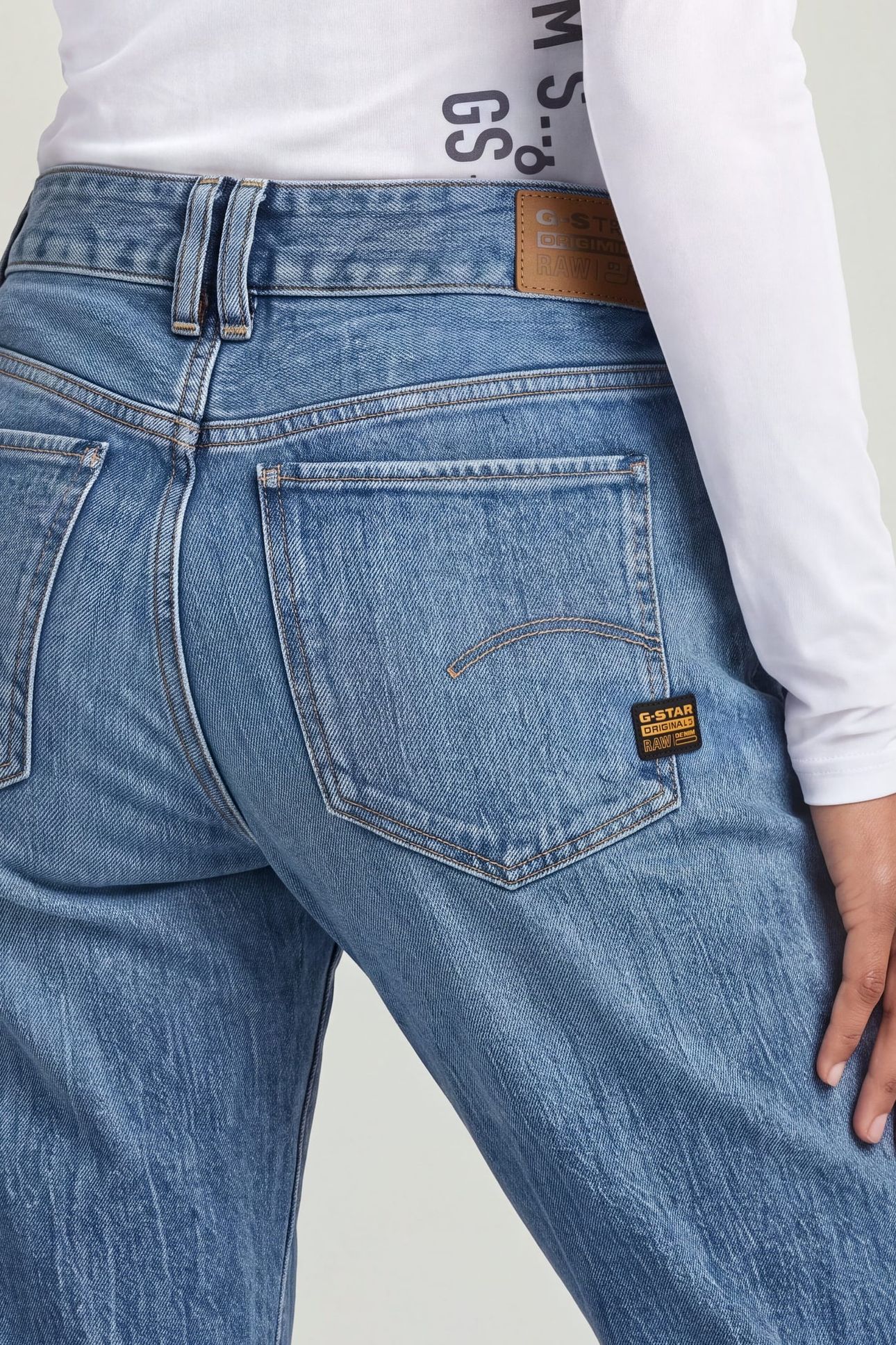 G-STAQ 3D LOW BOOTCUT MEDIUM BLUE 5
