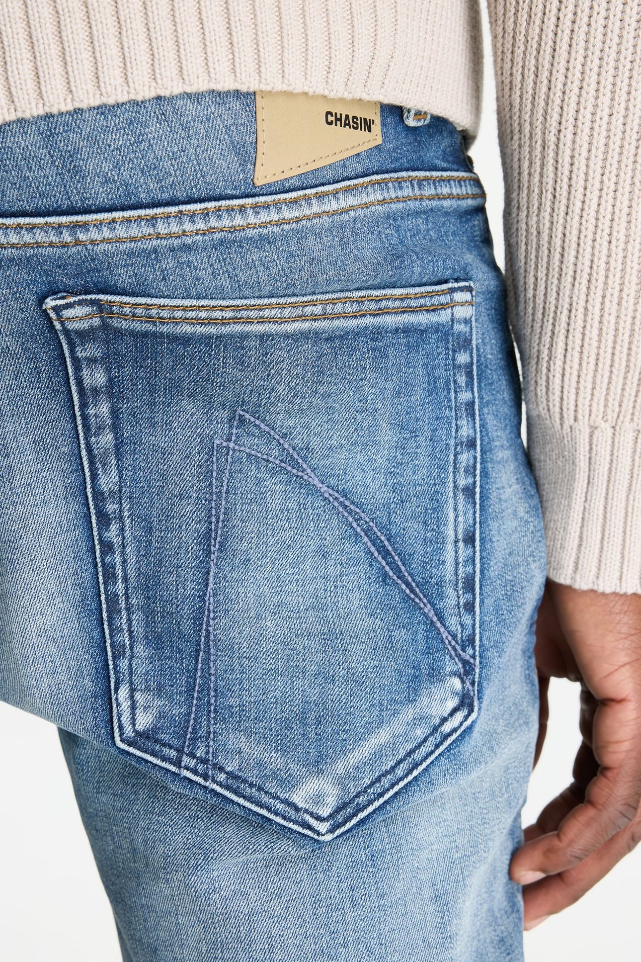 PANTS DENIM CARTER CREST MID BLUE DENIM 4