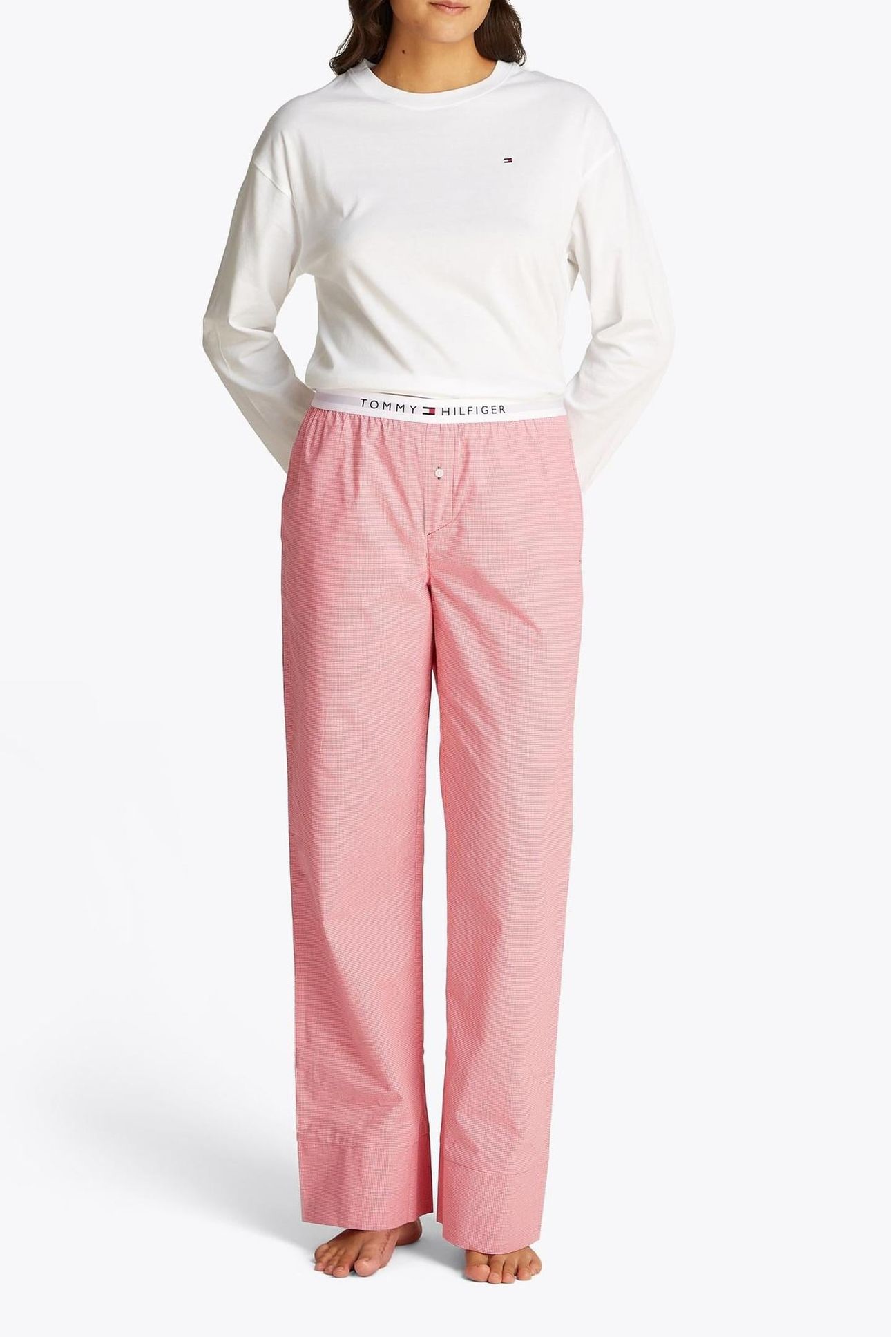 POPLIN PANTS MINI GINGHAM VINTAGE RED 1