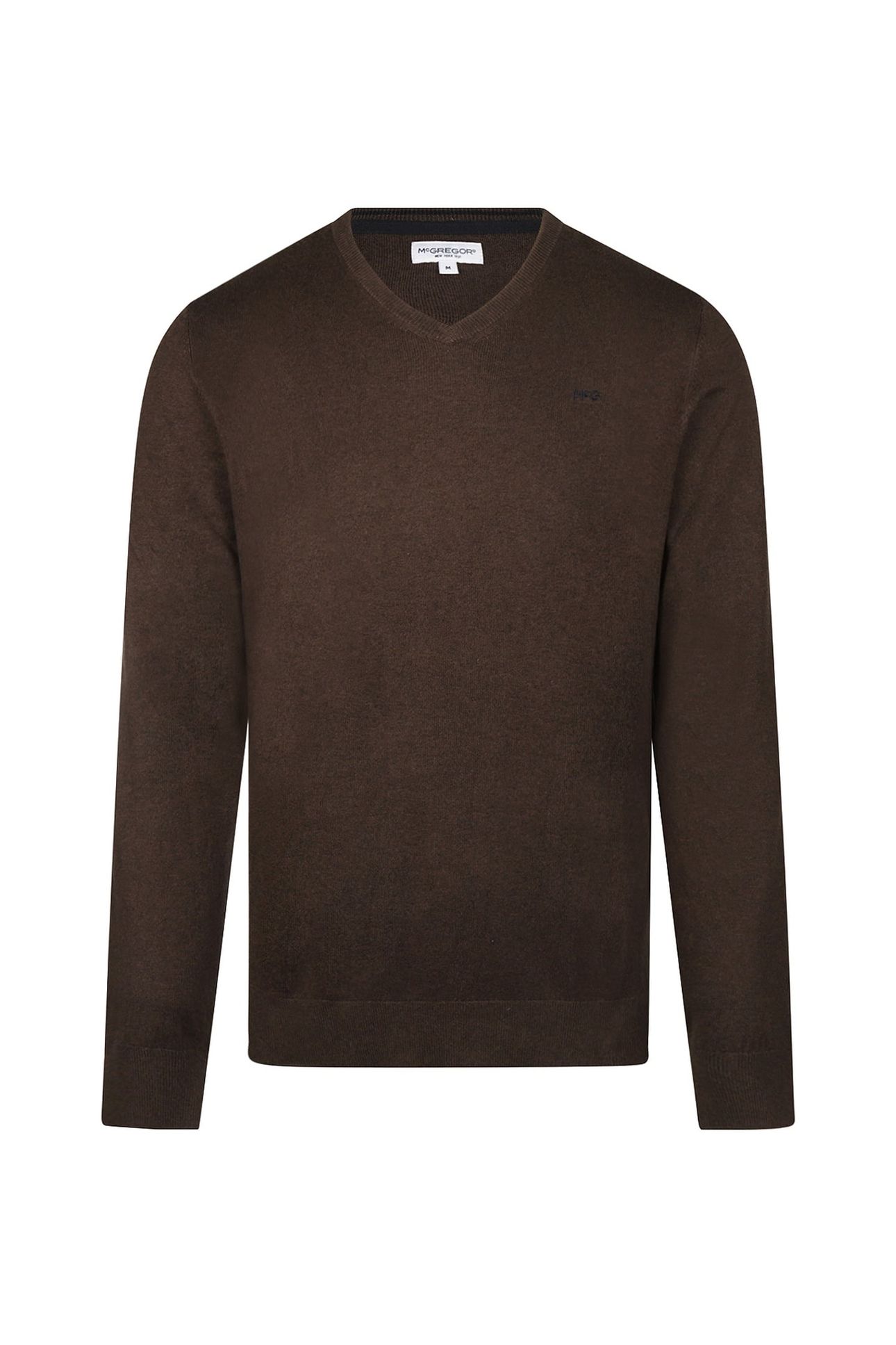 V-NECK SWEATER CHOCOLATE BROWN 1