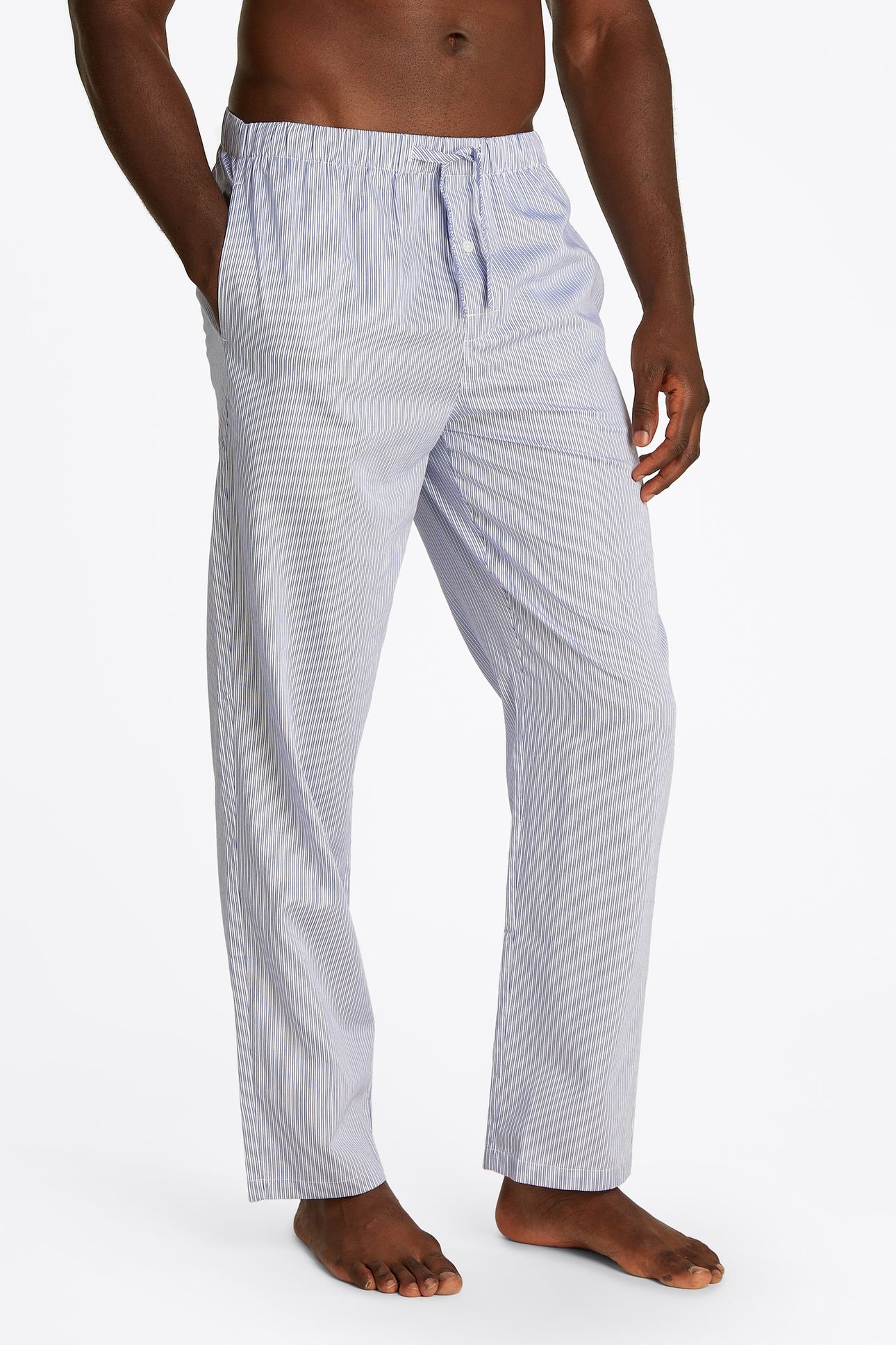 WOVEN PJ PANT PRINT DOTTED STRIPES VESSEL BLUE 3