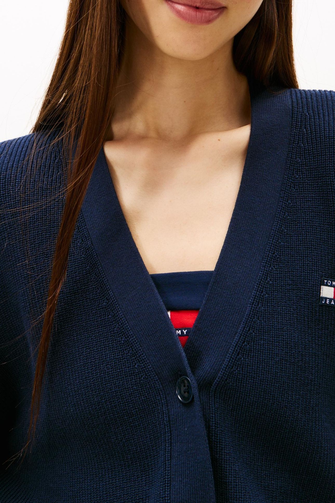 TJW FLAG BADGE CARDIGAN DARK NIGHT NAVY 5