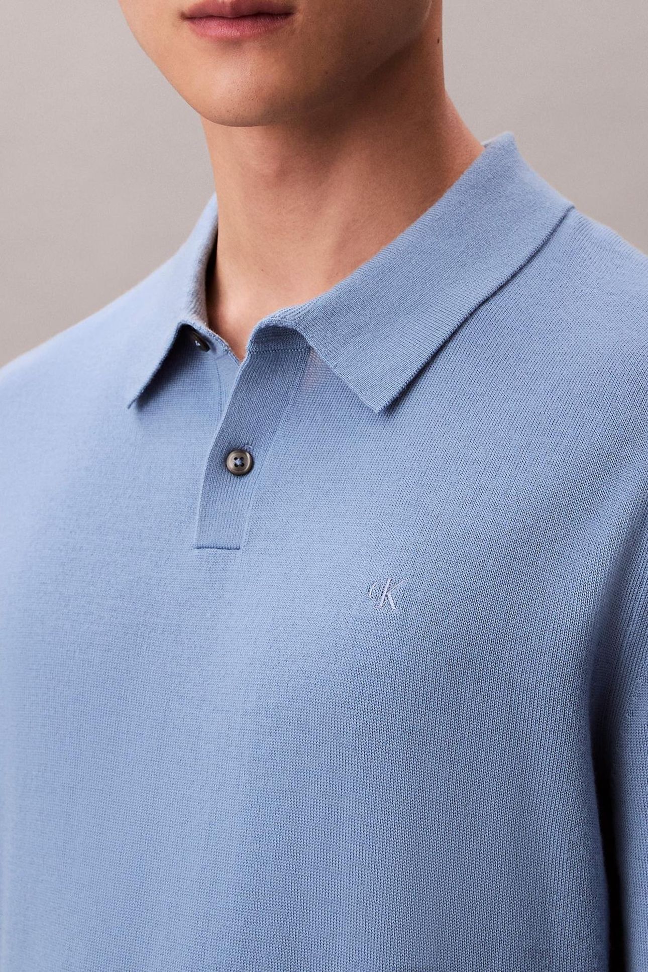 LS 100% MERINO POLO TRACK BLUE 7