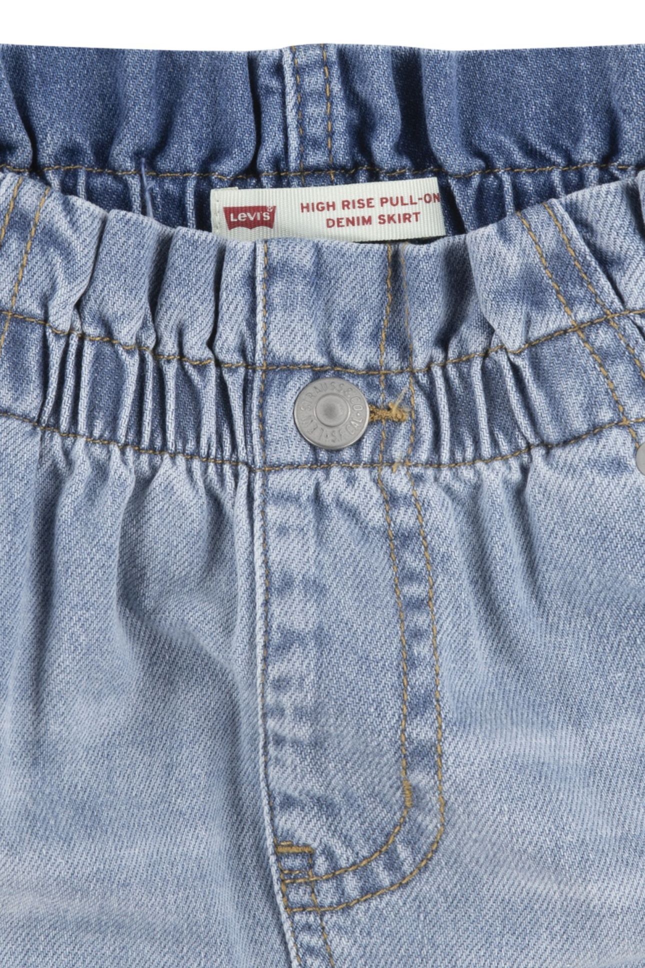 GIRLS HIGH RISE PULL-ON DENIM TOP LIGHT PEBBLE 3
