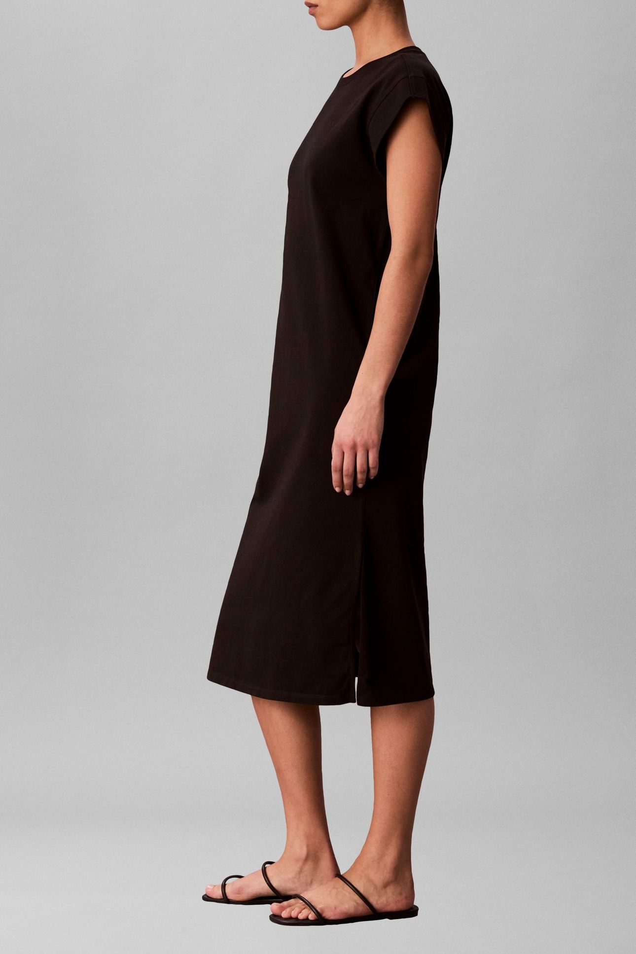 SS CREW HVY JERSEY DRESS BLACK 3