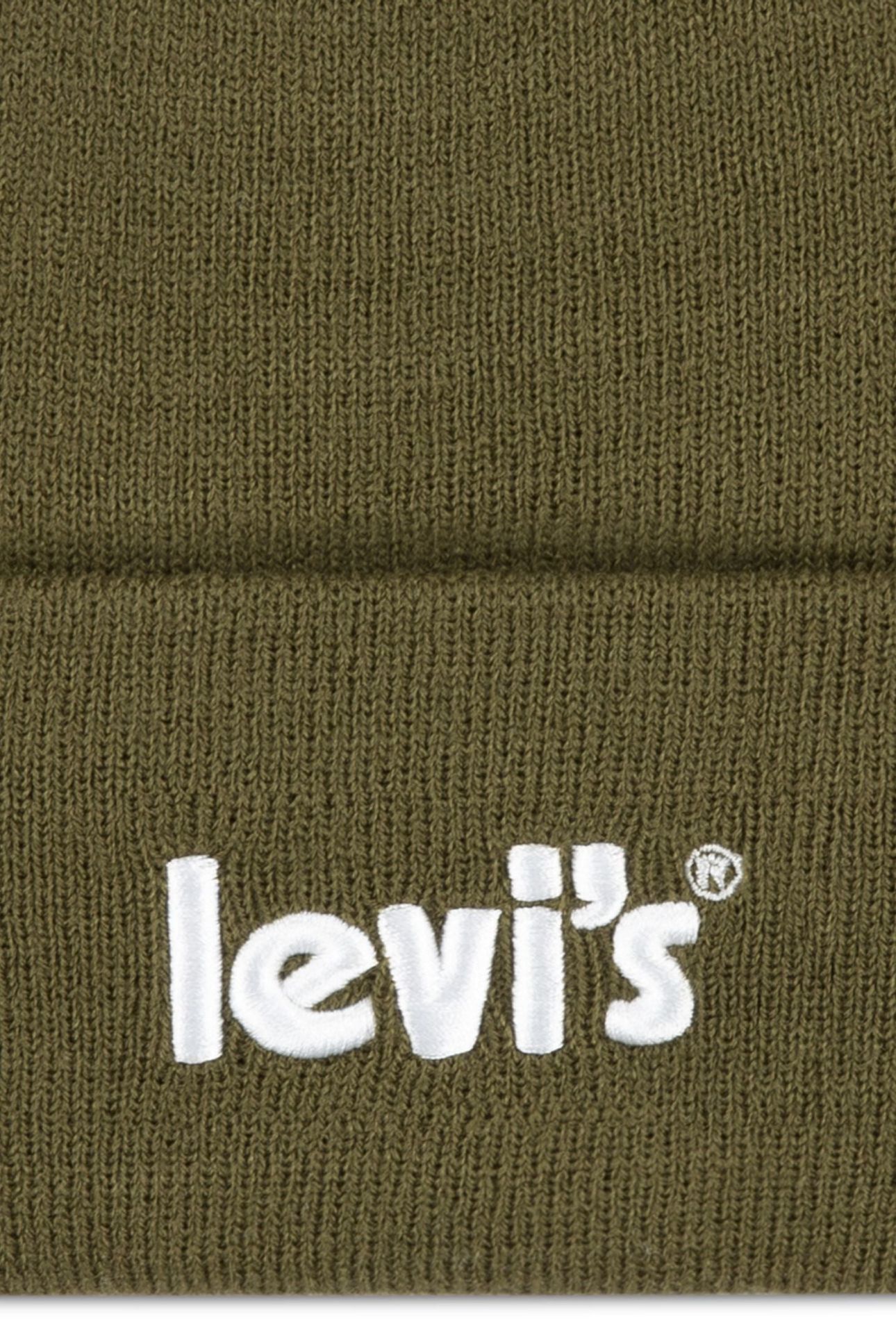UNISEX LAN POSTER LOGO BEANIE DARK OLIVE 3