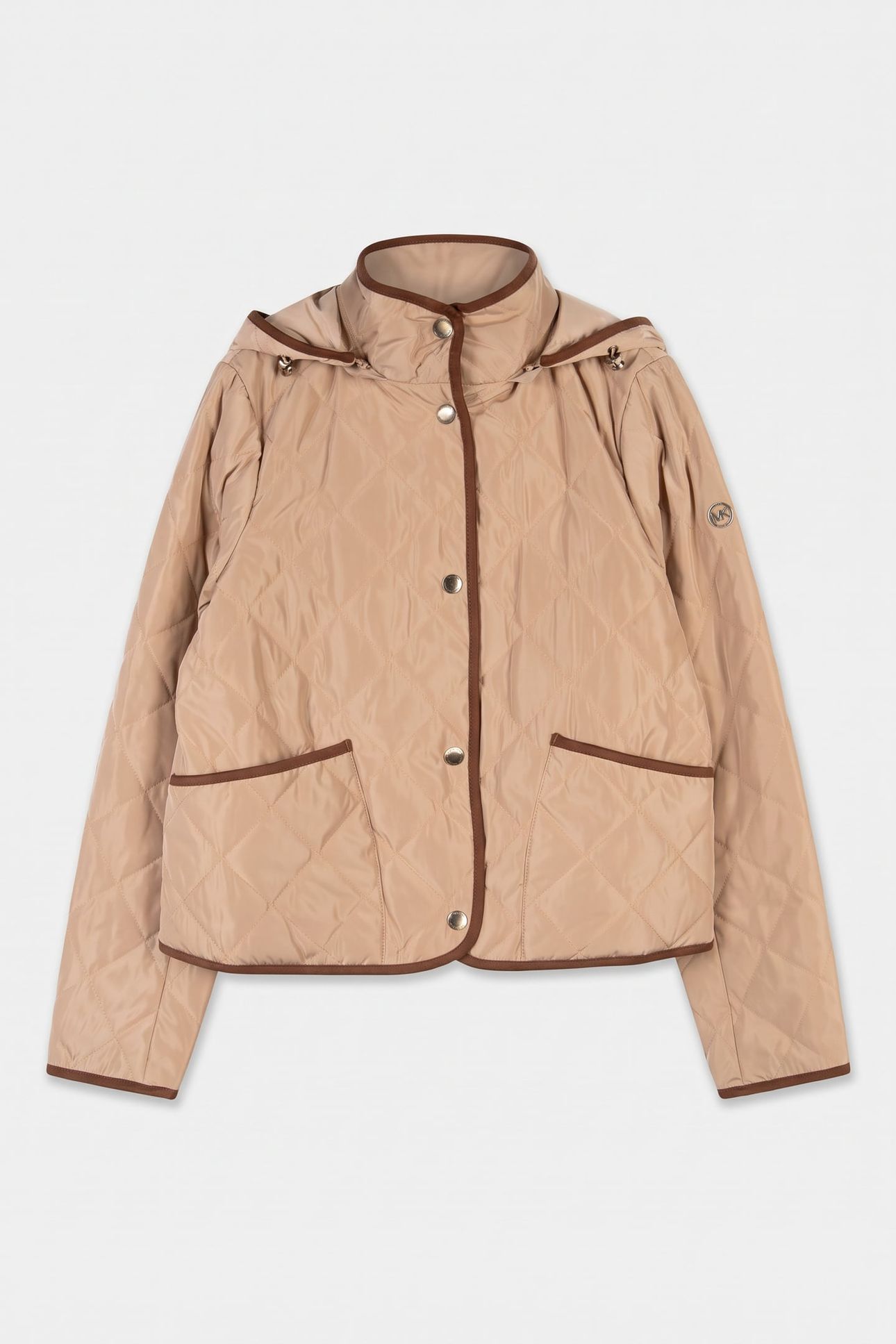 QUILTED HOODED JACKET KHAKI 3