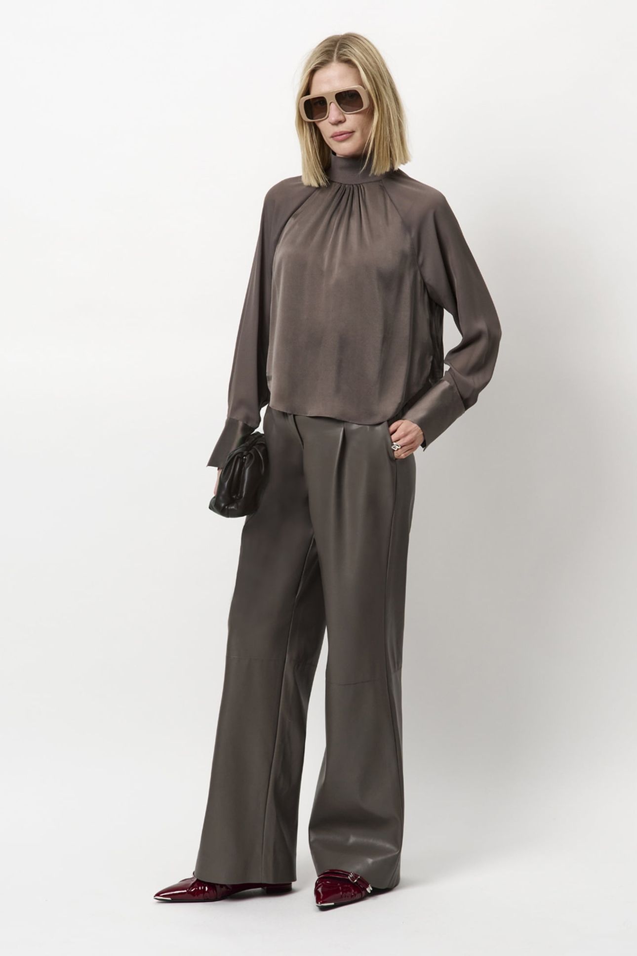 ESTELA SILK MIXED TOP ANTIQUE GREY 2