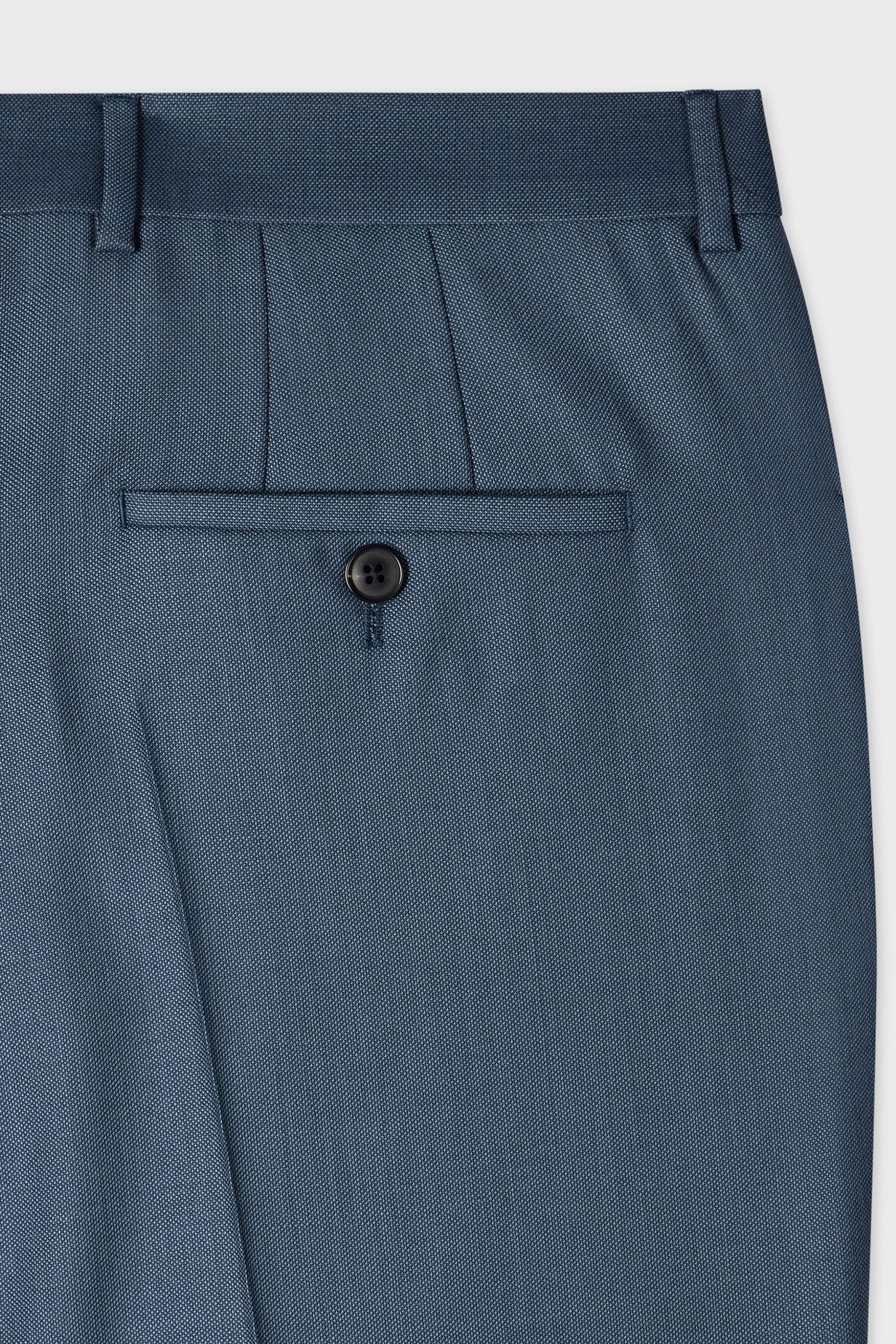 MENS TAILORED FIT 2 BUTTON SUIT PETROL BLUE 8