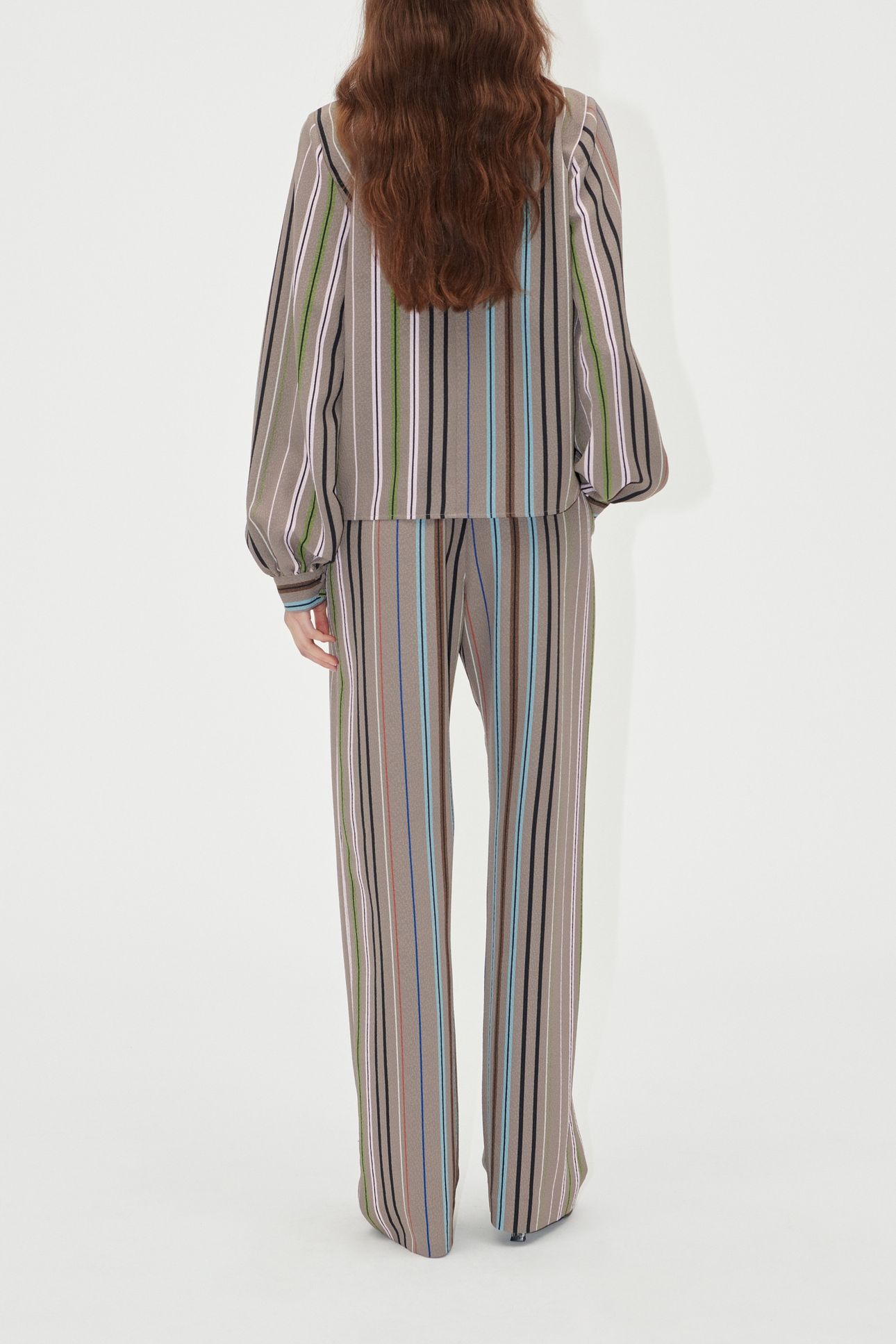 ELASTICATED LONG PANTS MULTI STRIPE 2