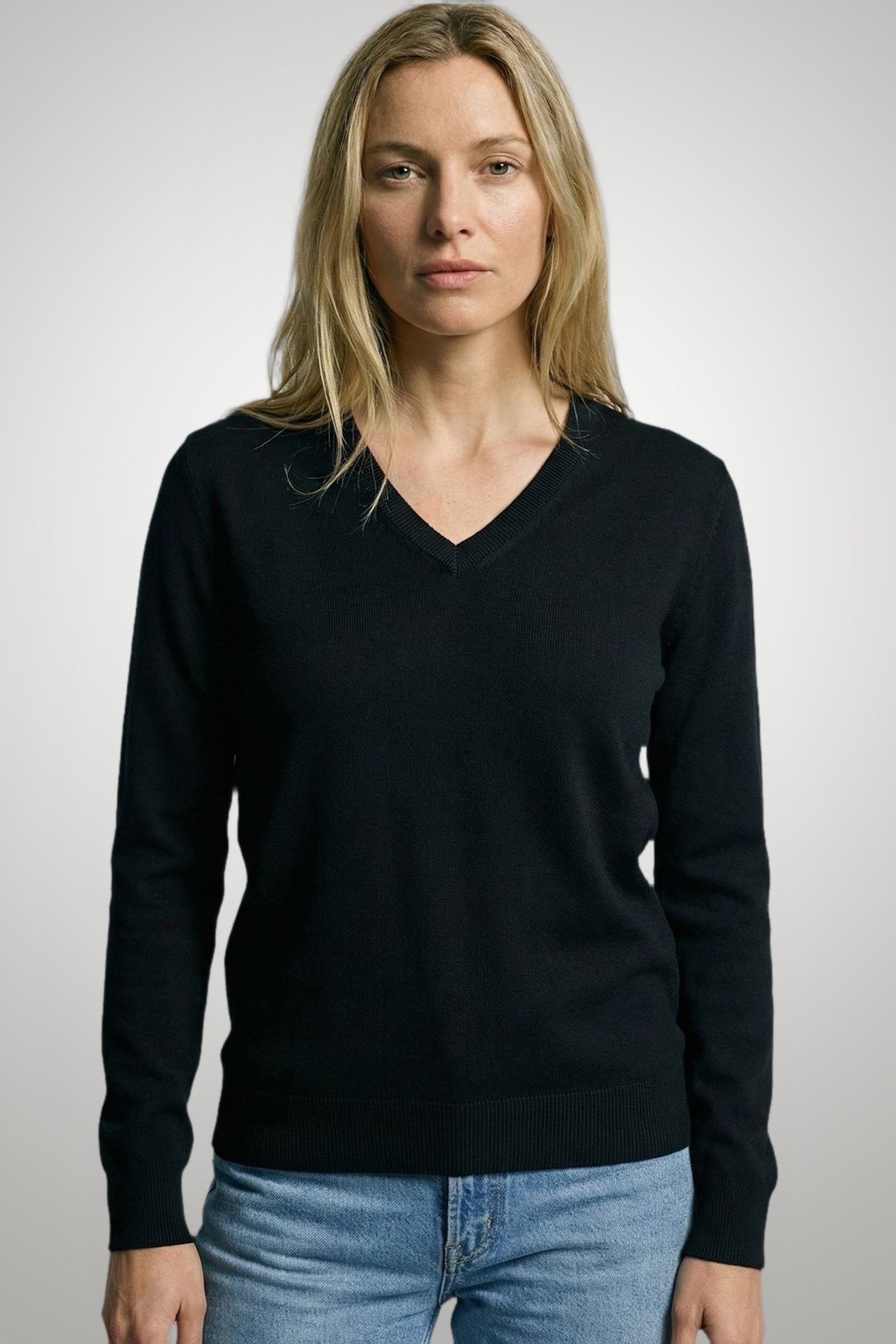 V-NECK SWEATER NAVY 1
