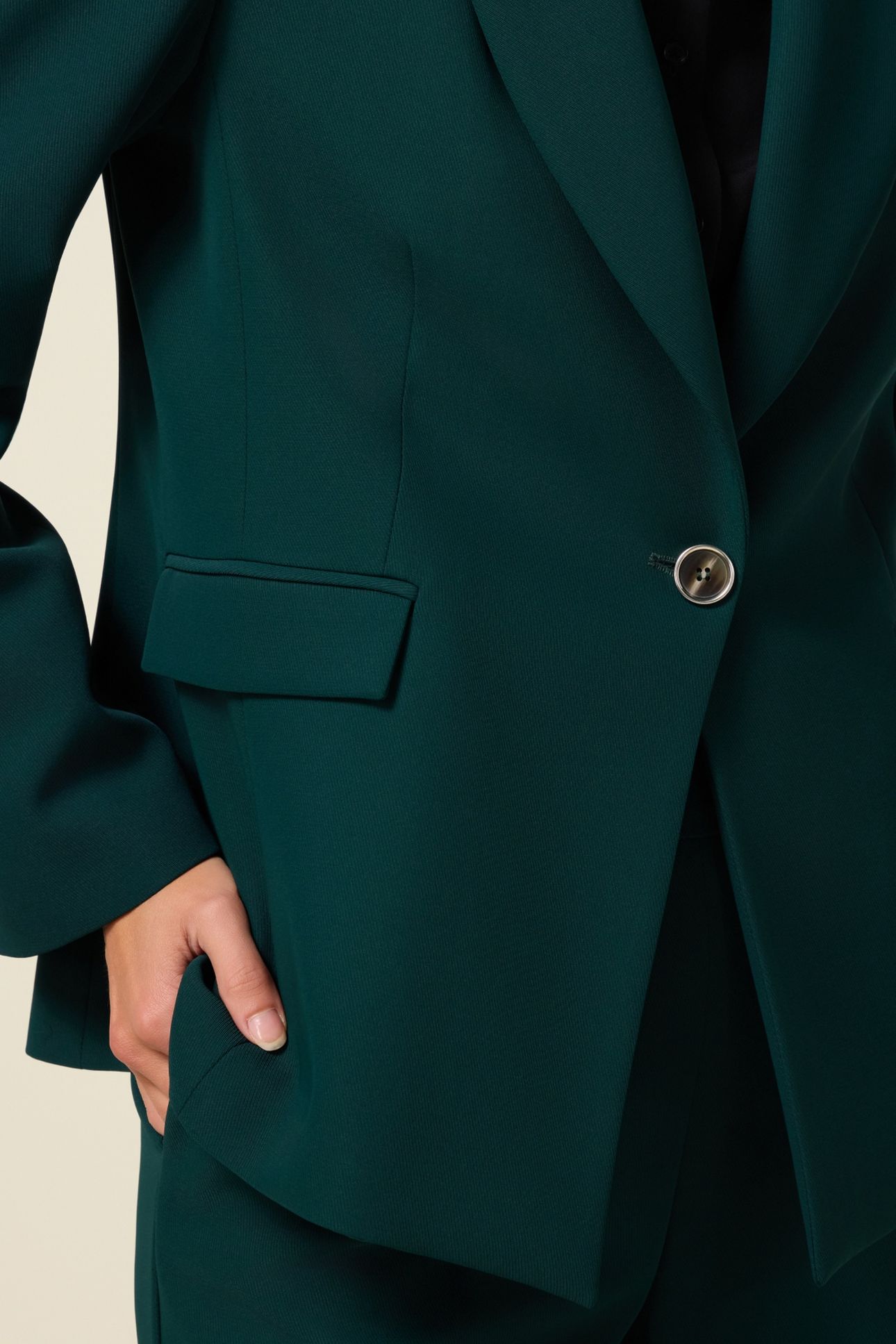 CREPE FABRIC BLAZER GREEN 5