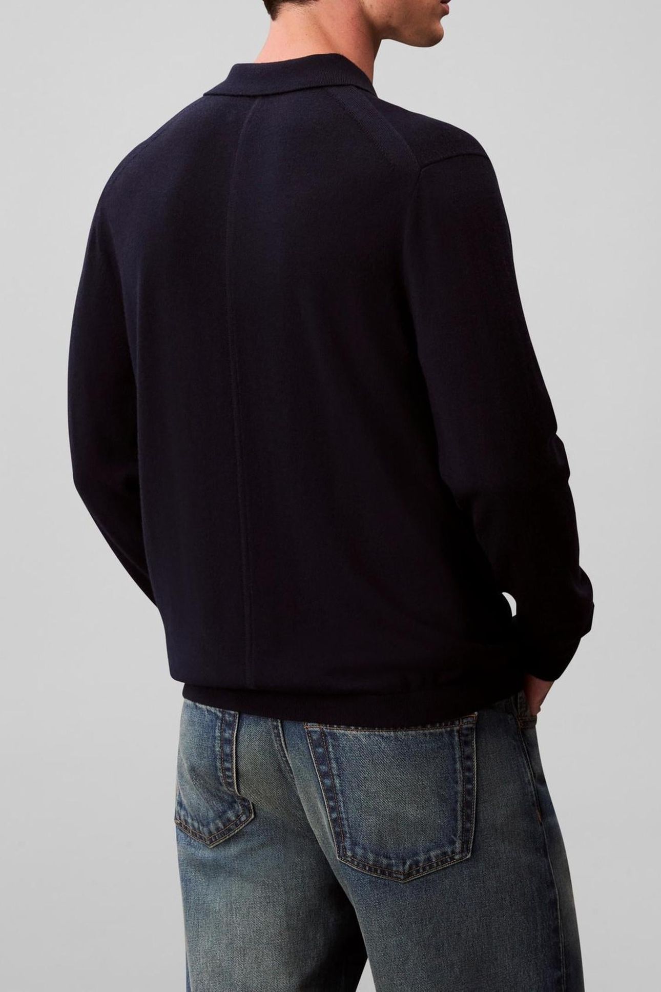 LS 100% MERINO POLO DARK SAPPHIRE 2