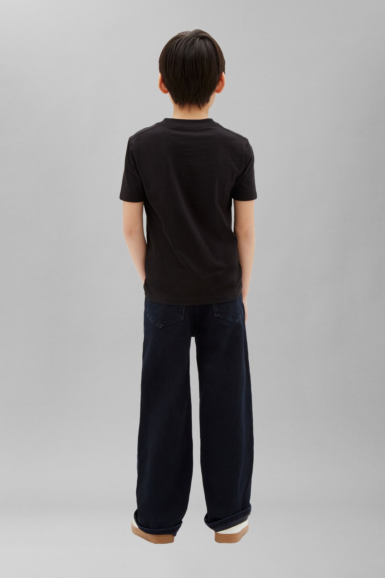 BOYS CALVIN CHEST T-SHIRT BLACK 3