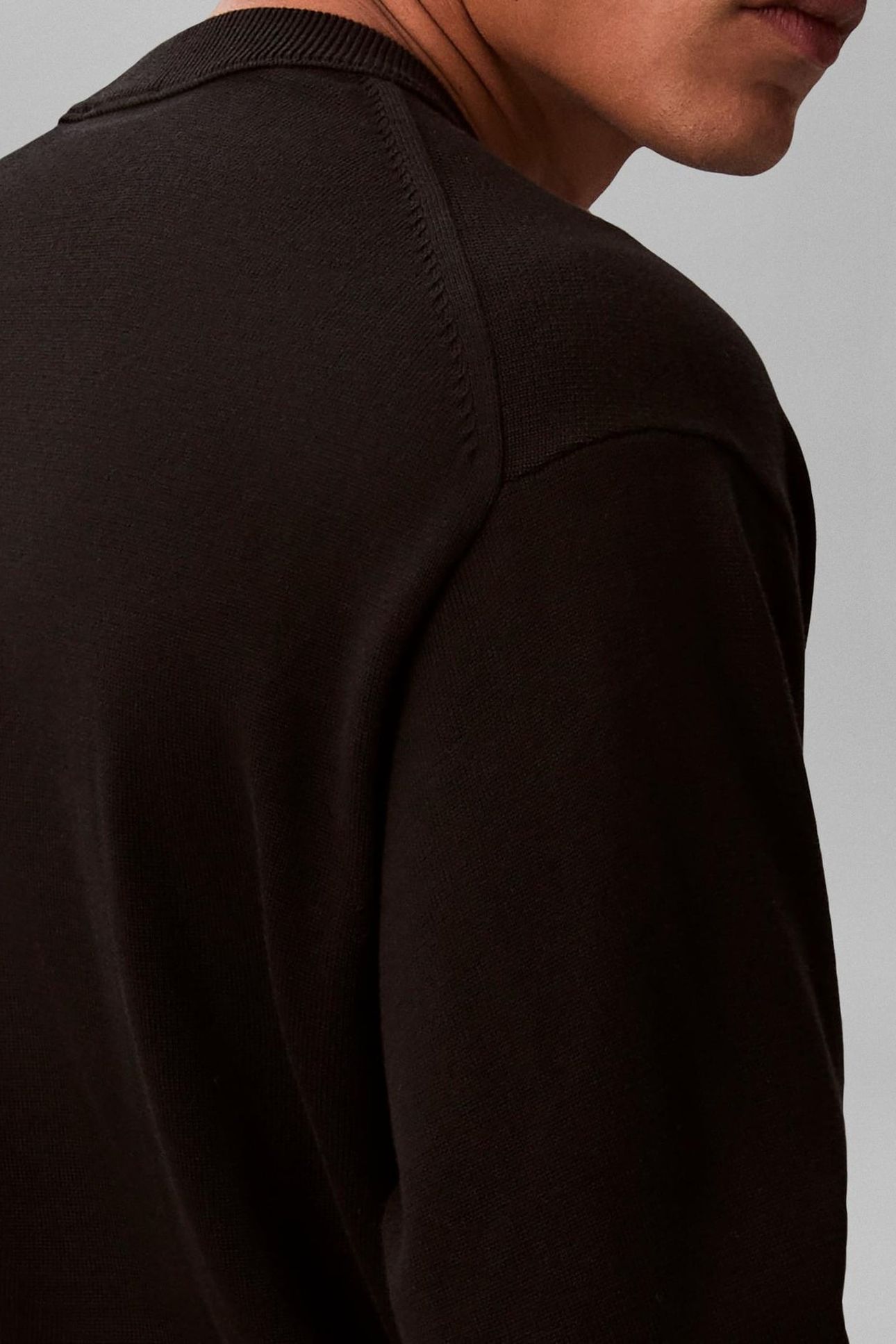 LS COTTON RELAXED CREWNECK BLACK 6