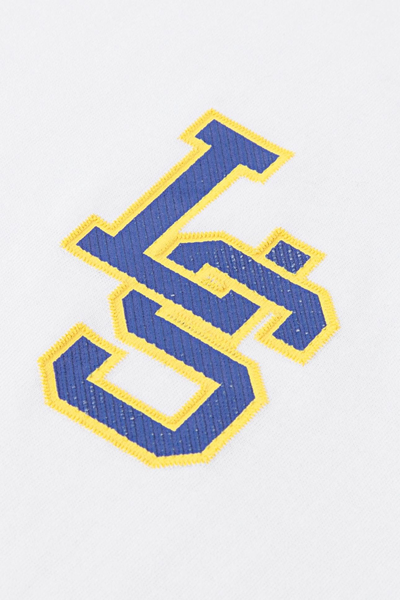 BOYS "LS" MONOGRAM TEE BRIGHT WHITE 4