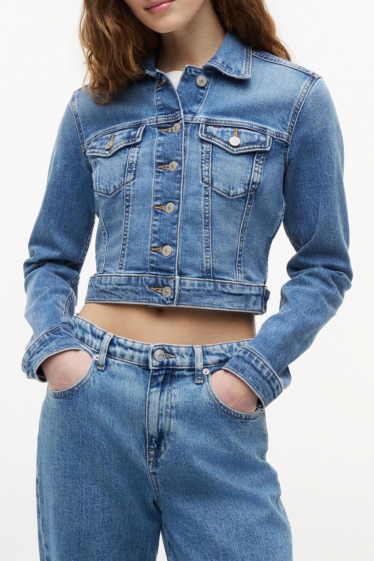 NEW SLIM TRUCKER JACKET DENIM MEDIUM 1