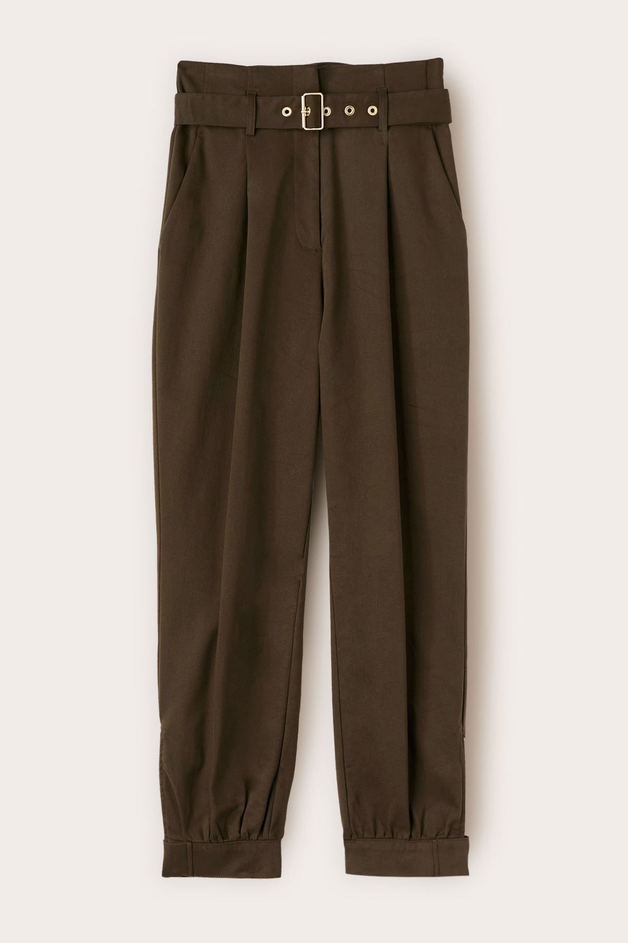 BAGGY PANTS IN TWILL FABRIC MILITARY GREEN 4