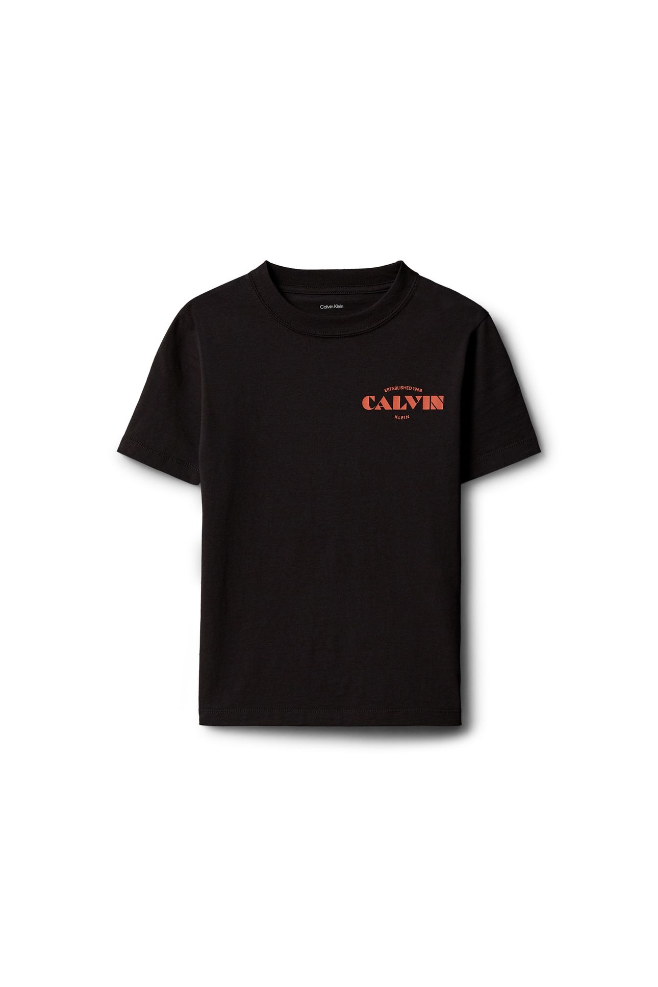 BOYS CALVIN CHEST T-SHIRT BLACK 4