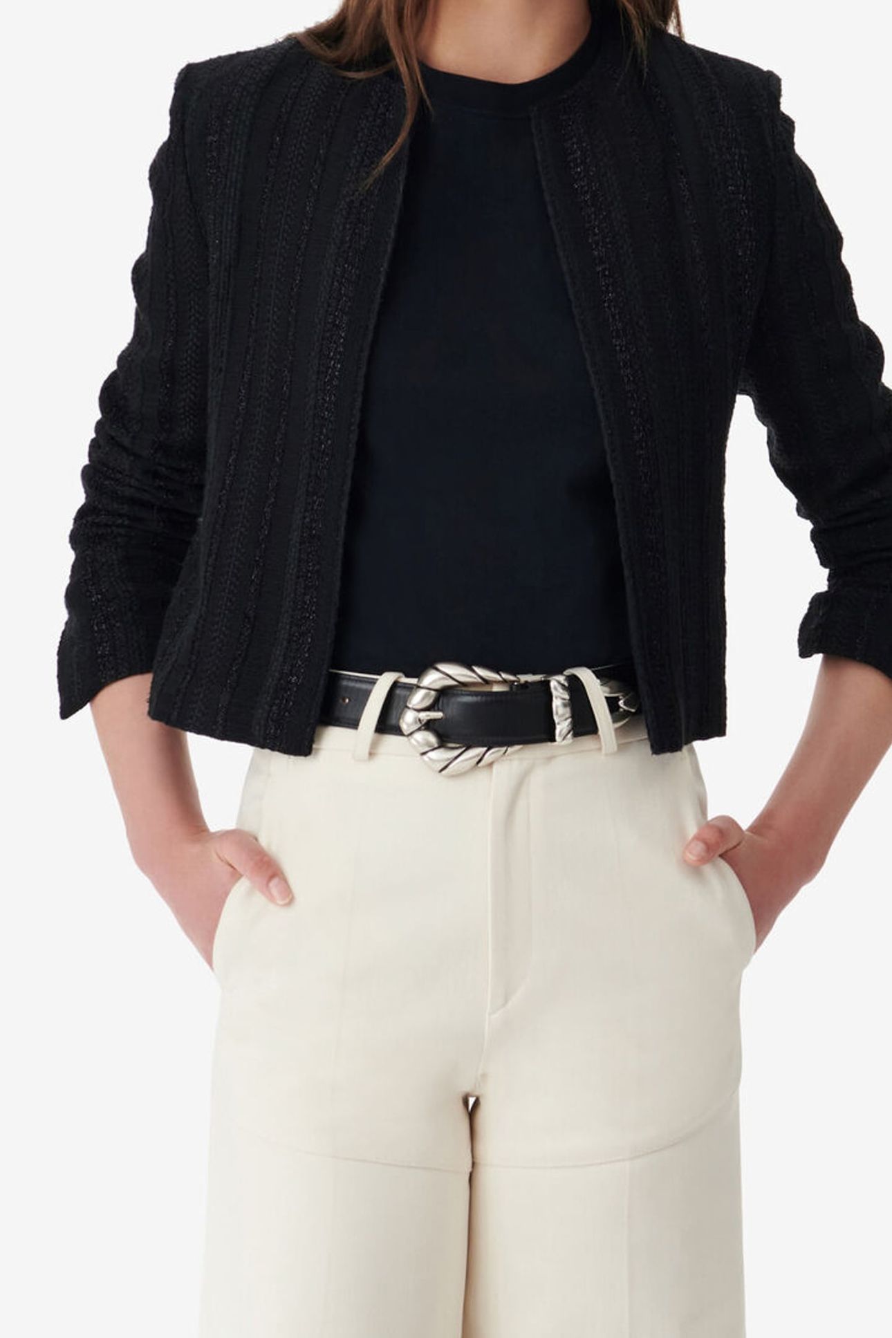 DANIM JACKET BLACK LUREX 3