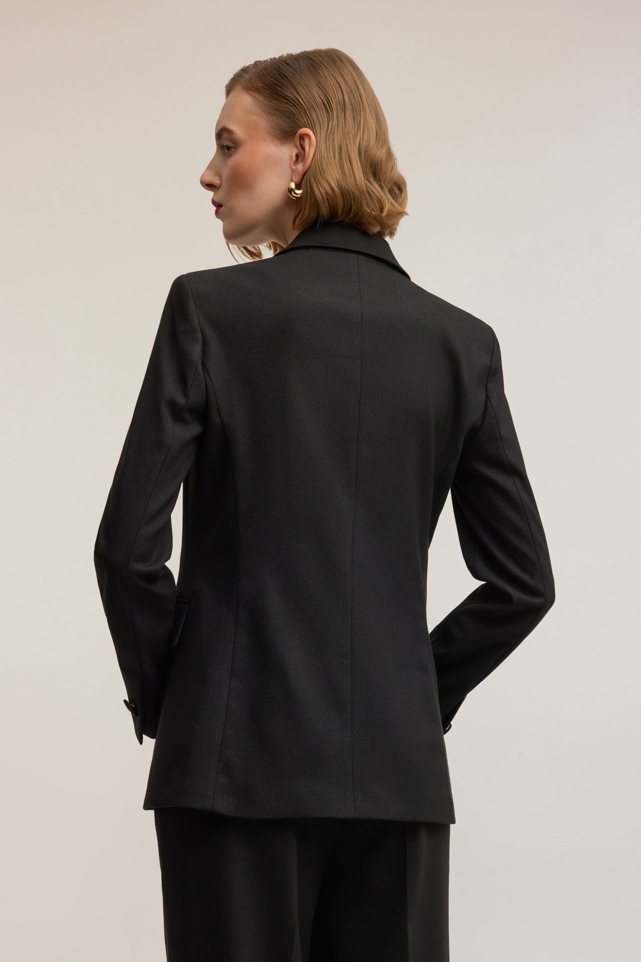 STRUCTURED MIXED LUREX BLAZER SMART COUTURE BLACK 3