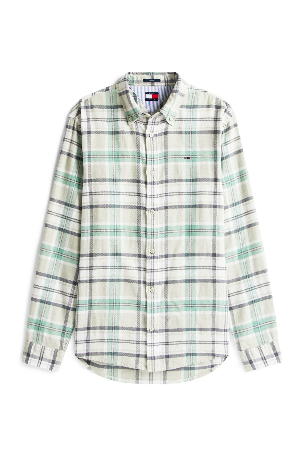 TJM REG FLANNEL CHECKED SHIRT CLOUDY JADE/BIG CHECK 4