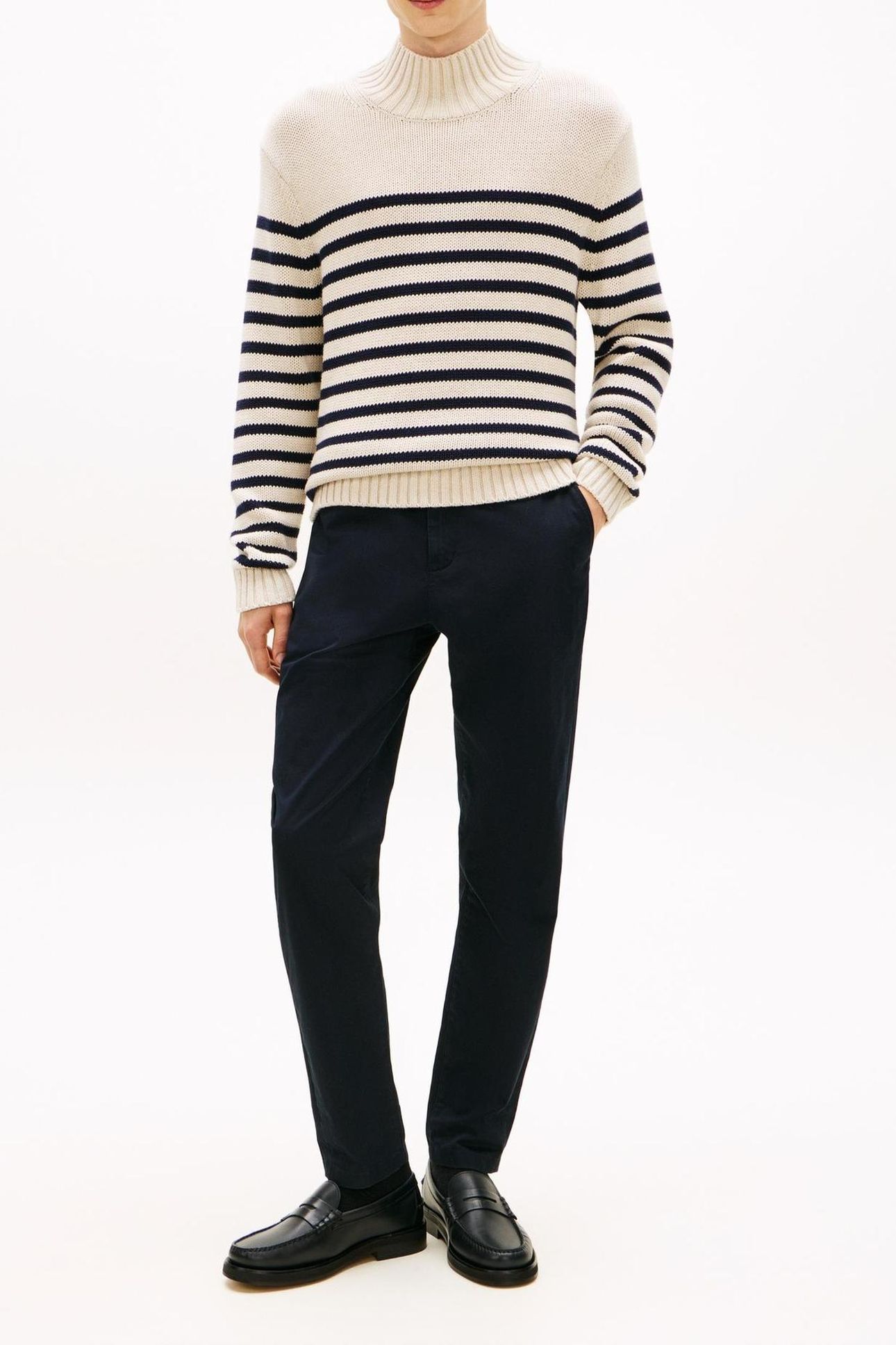 BRETON COTTON STRIPE OATMILK HEATHER/DESERT SKY 2
