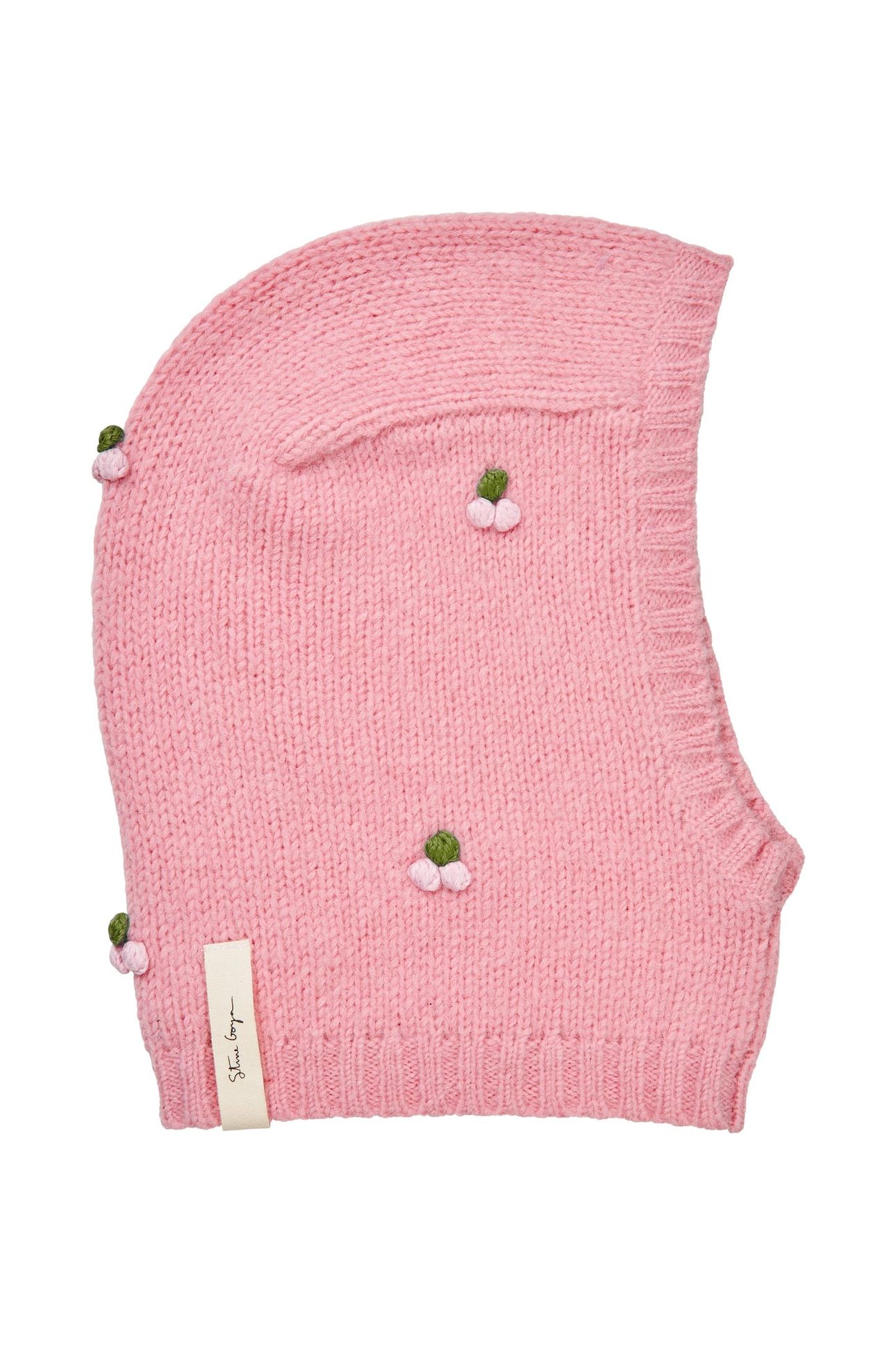 MIDWEIGHT ALPACA KNIT BALACLAVA LIGHT PINK 1