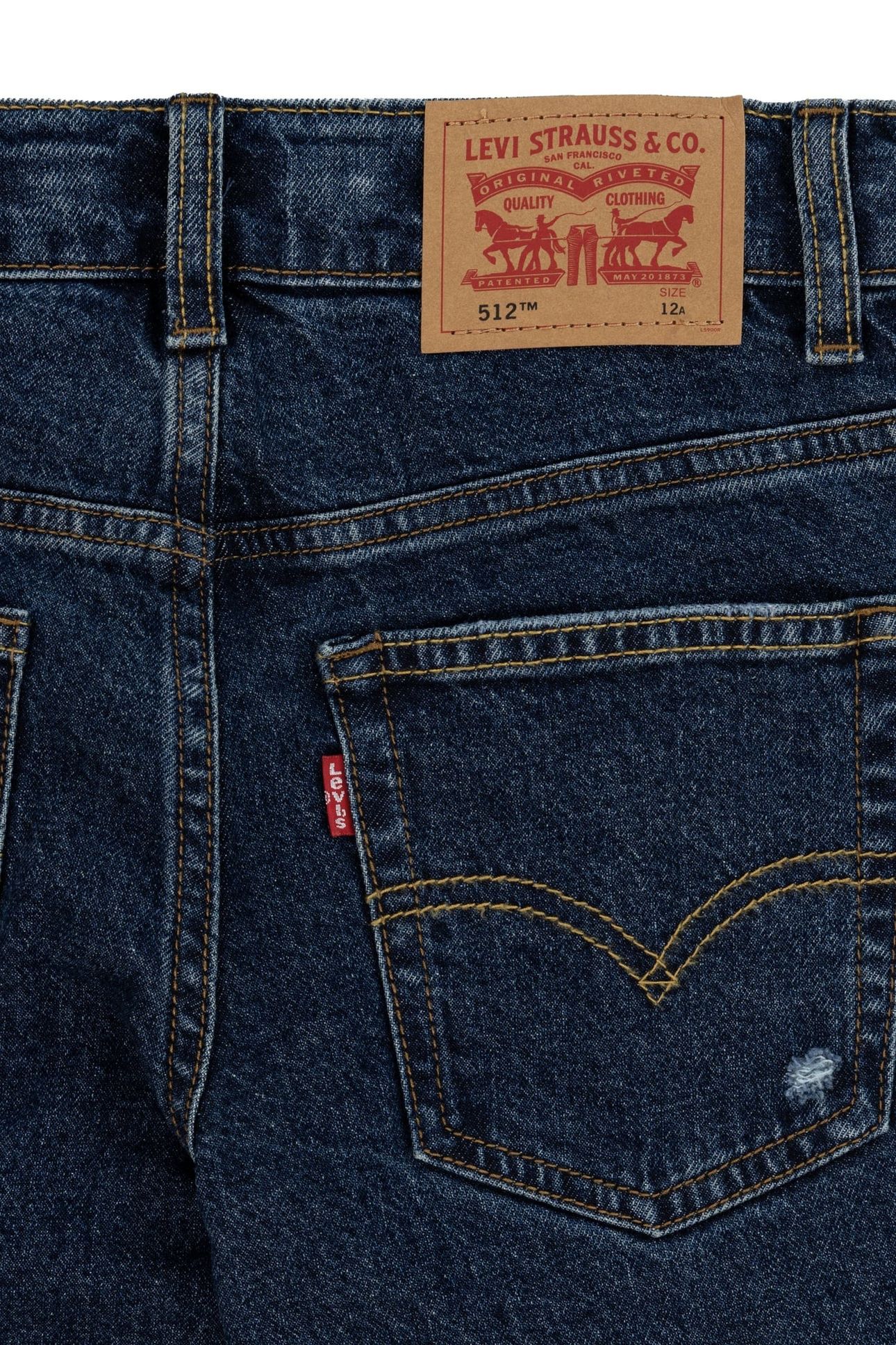 BOYS 512 SLIM TAPER JEANS EL TRAIN2 WITH DESTRUCTION 4