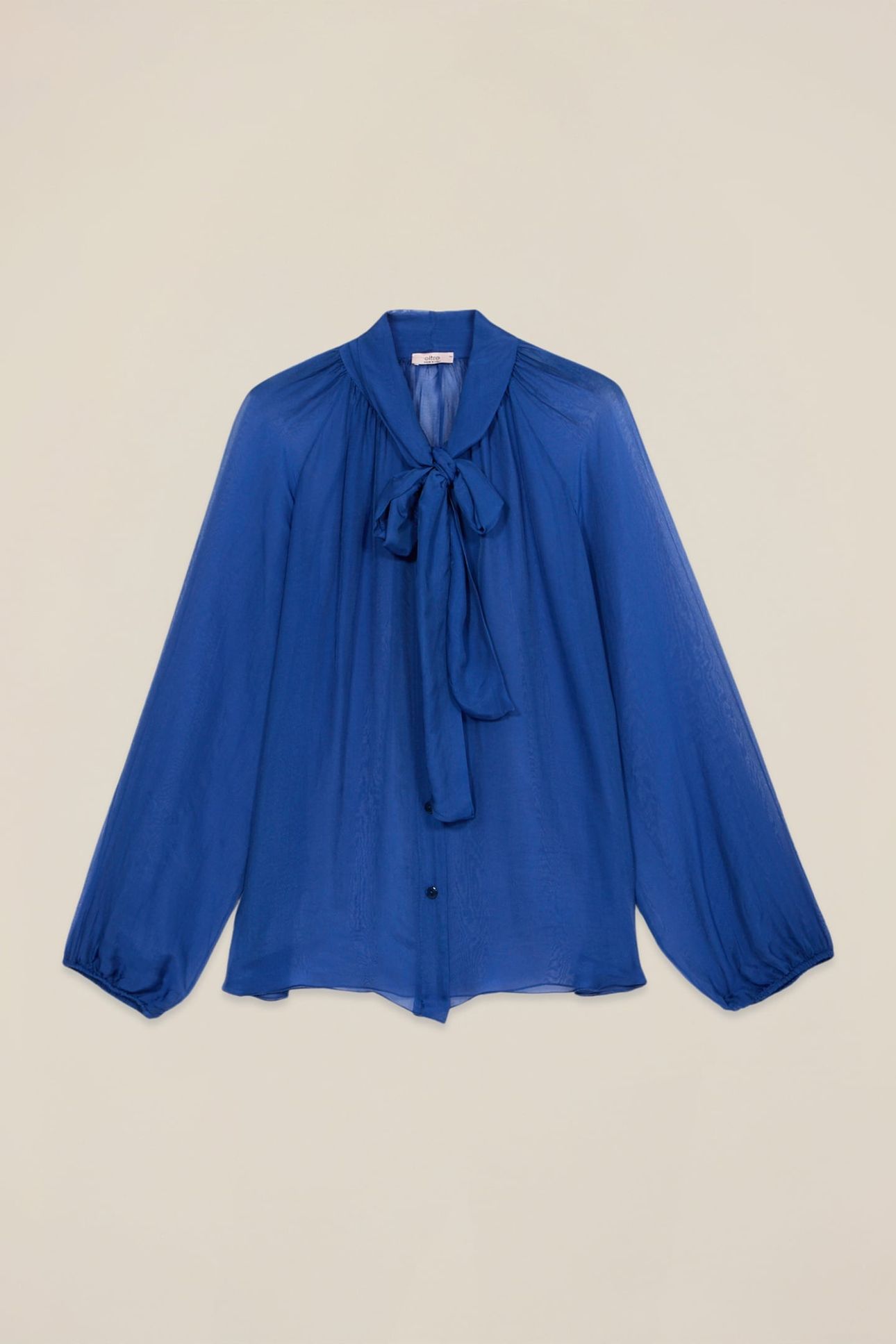 SILK BLEND VOILE BLOUSE BLUE 3