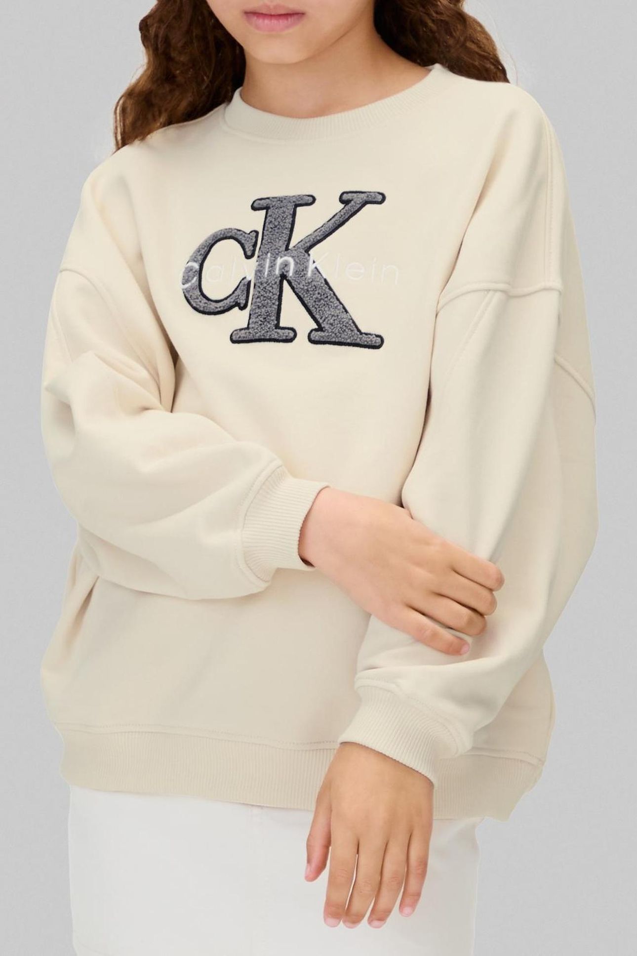 GIRLS TOWLING MONO TERRY WHITECAP GRAY 1