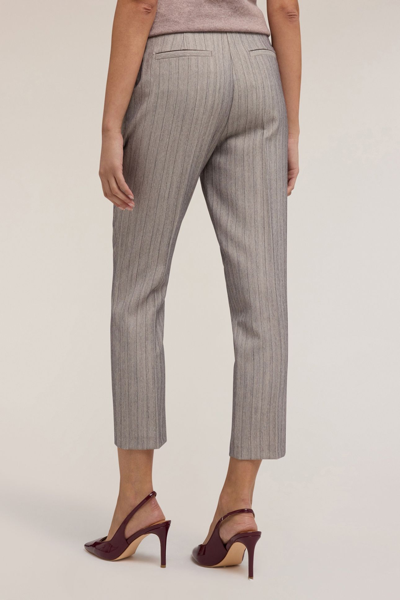 REGULAR PINSTRIPE TROUSERS GREY 3