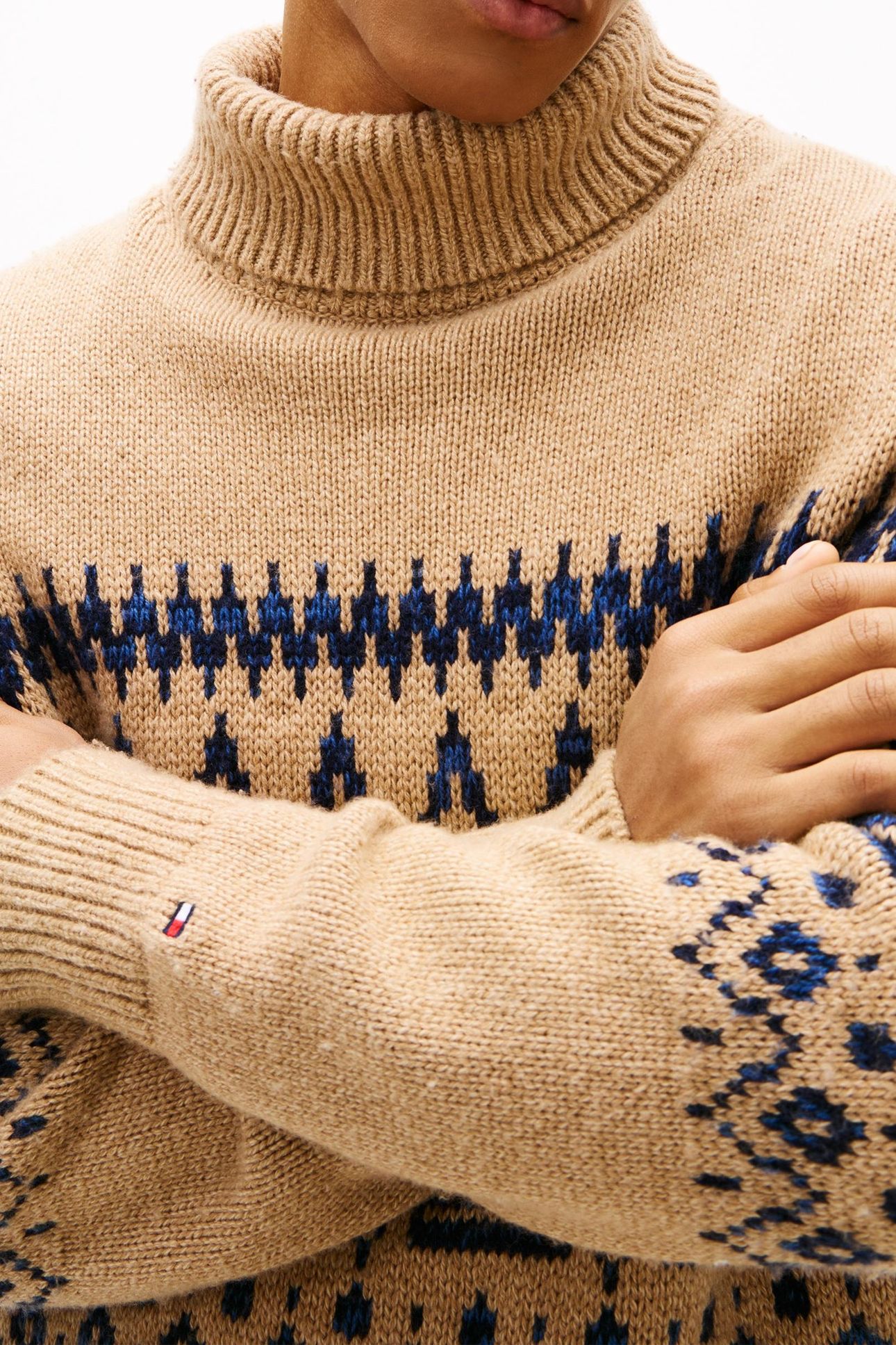 PLACED FAIRISLE WOOL TIMELESS CAMEL HEATHER 5