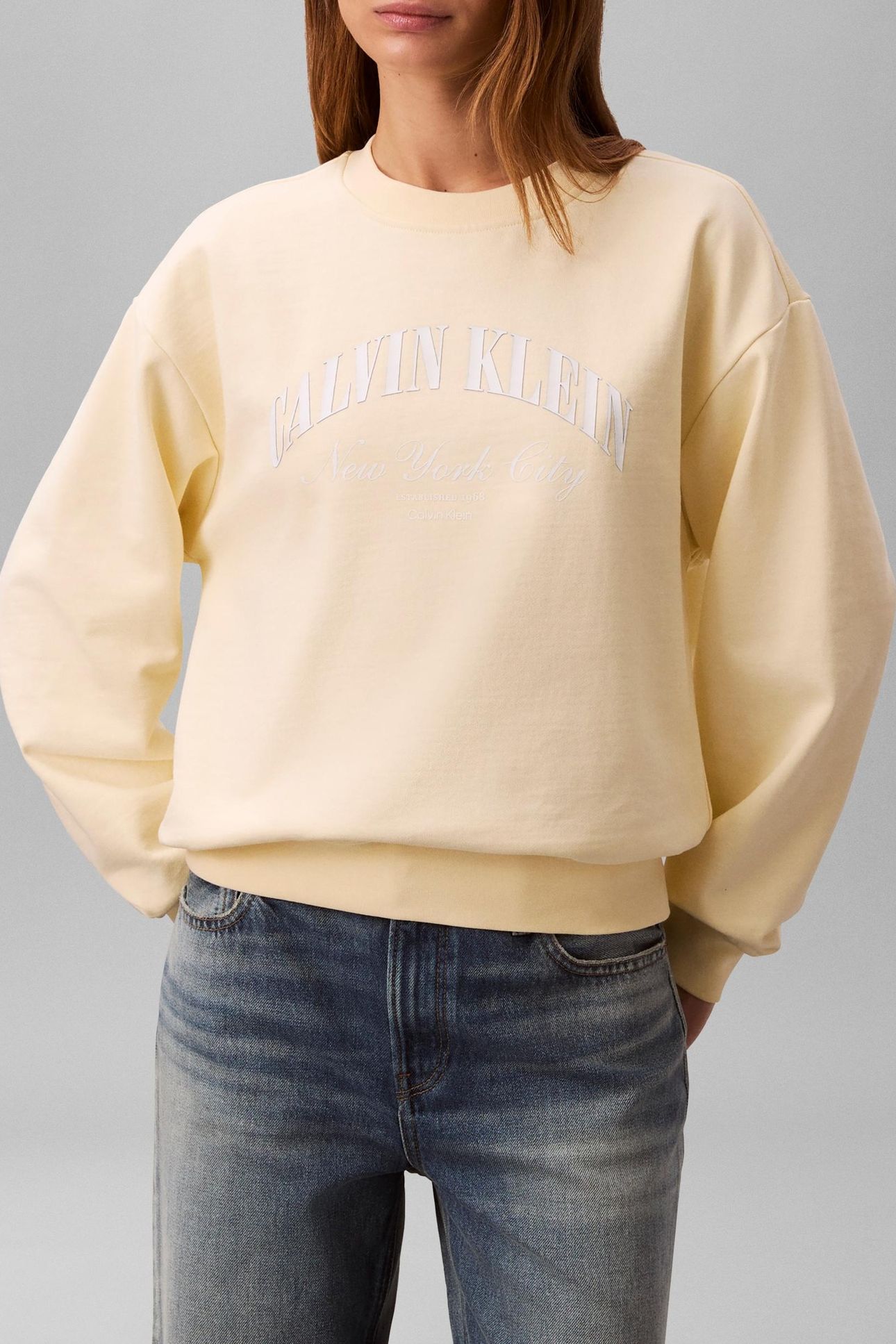 LOGO GRAPHIC CREWNECK PEAR SORBET 1