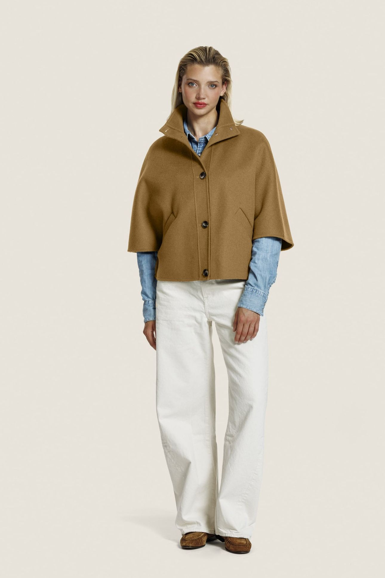 LIV WOOL JACKET TABACCO 3