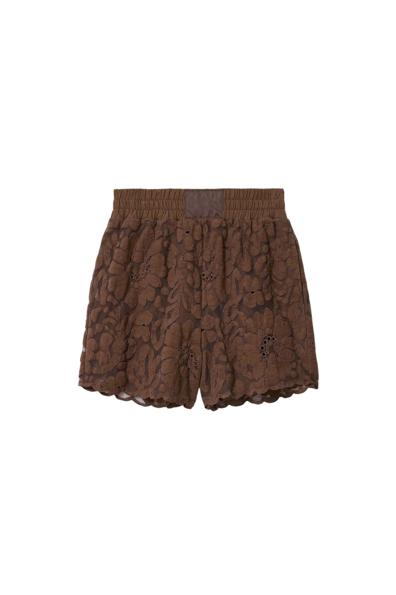 AMELIE LACE SHORT BITTER BROWN 4