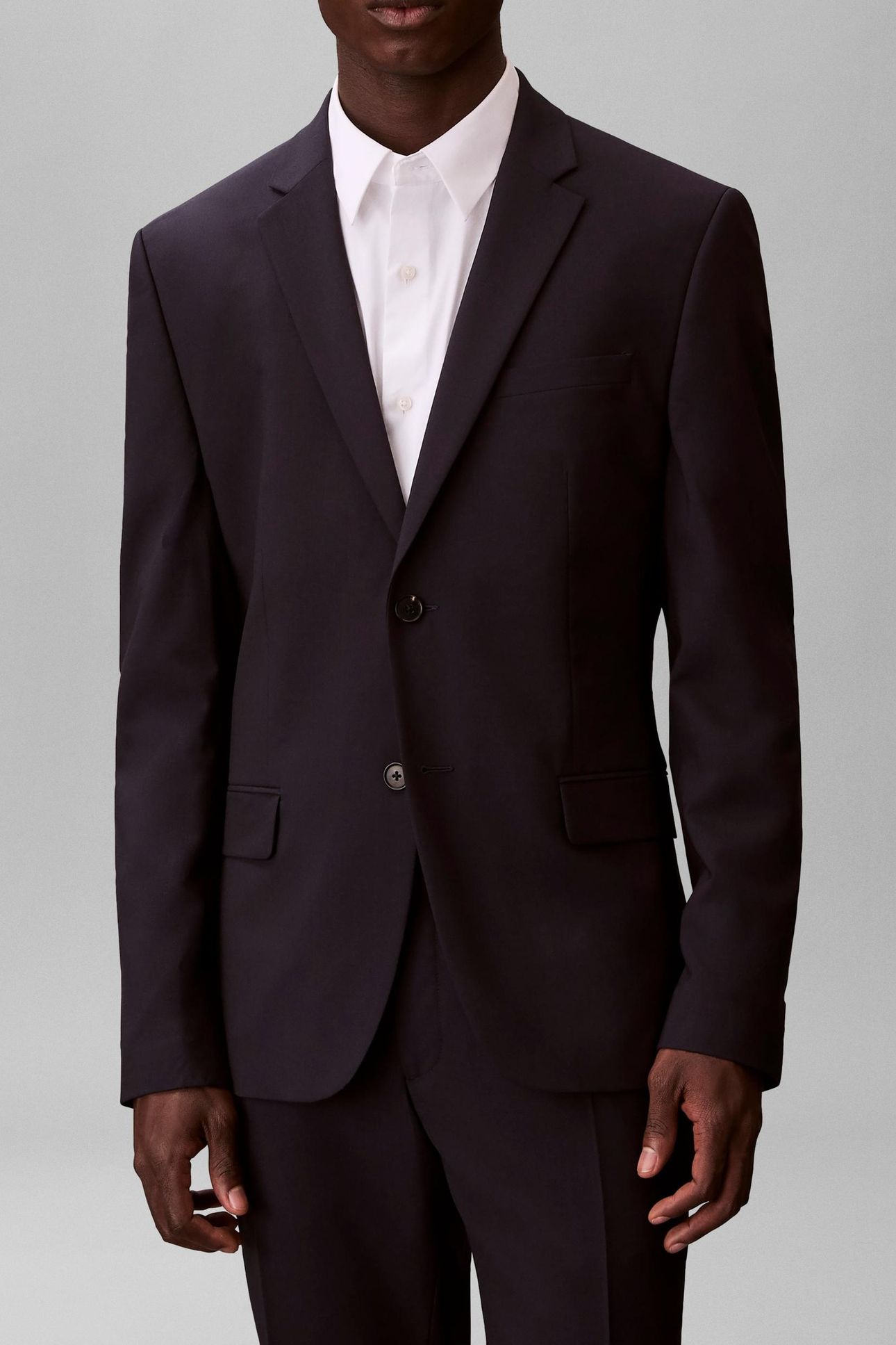 LS ITALIAN WOOL BLEND BLAZER DARK SAPPHIRE 1